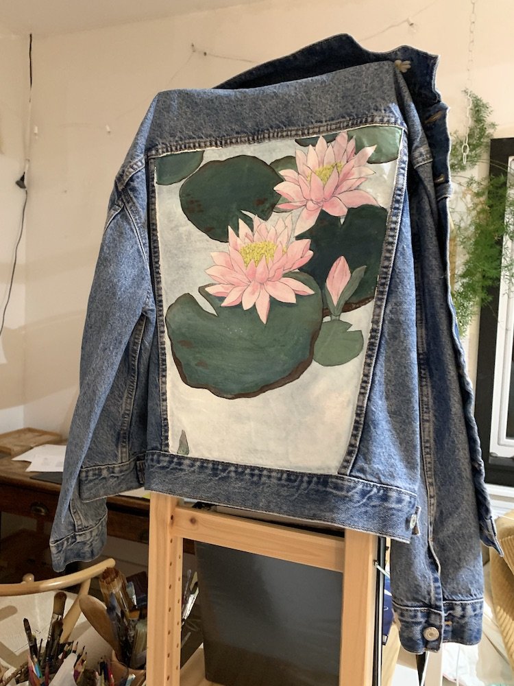 DIY: Painting on a Denim jacket with acrylic — Jess Champagne