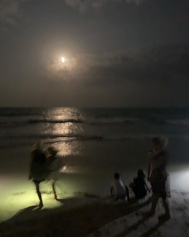 Watching the moon over the ocean with friends and kids last night was all kinds of magical.