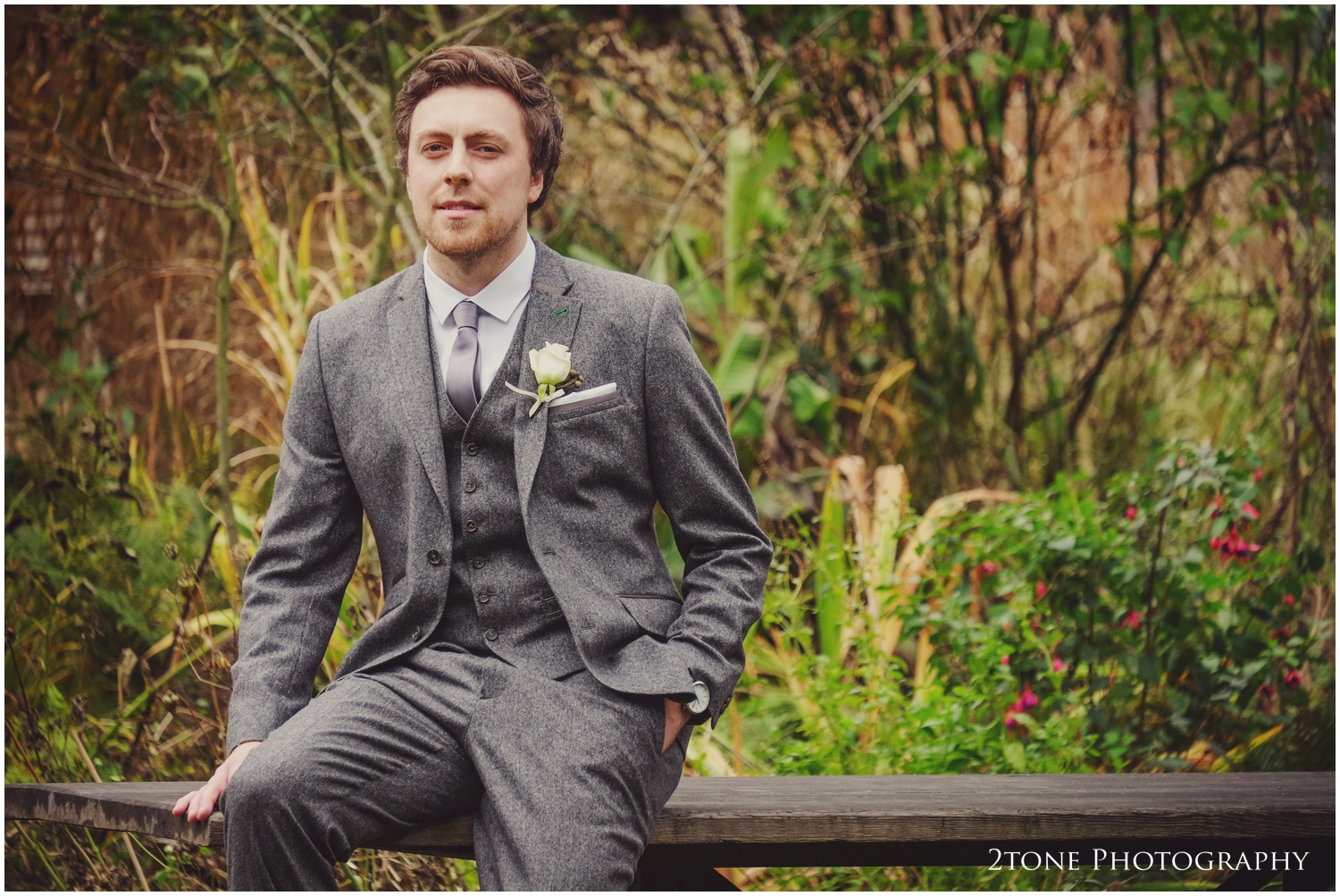 Grooms at Grrom getting ready for his wedding in Jesmond Dene House Hotel