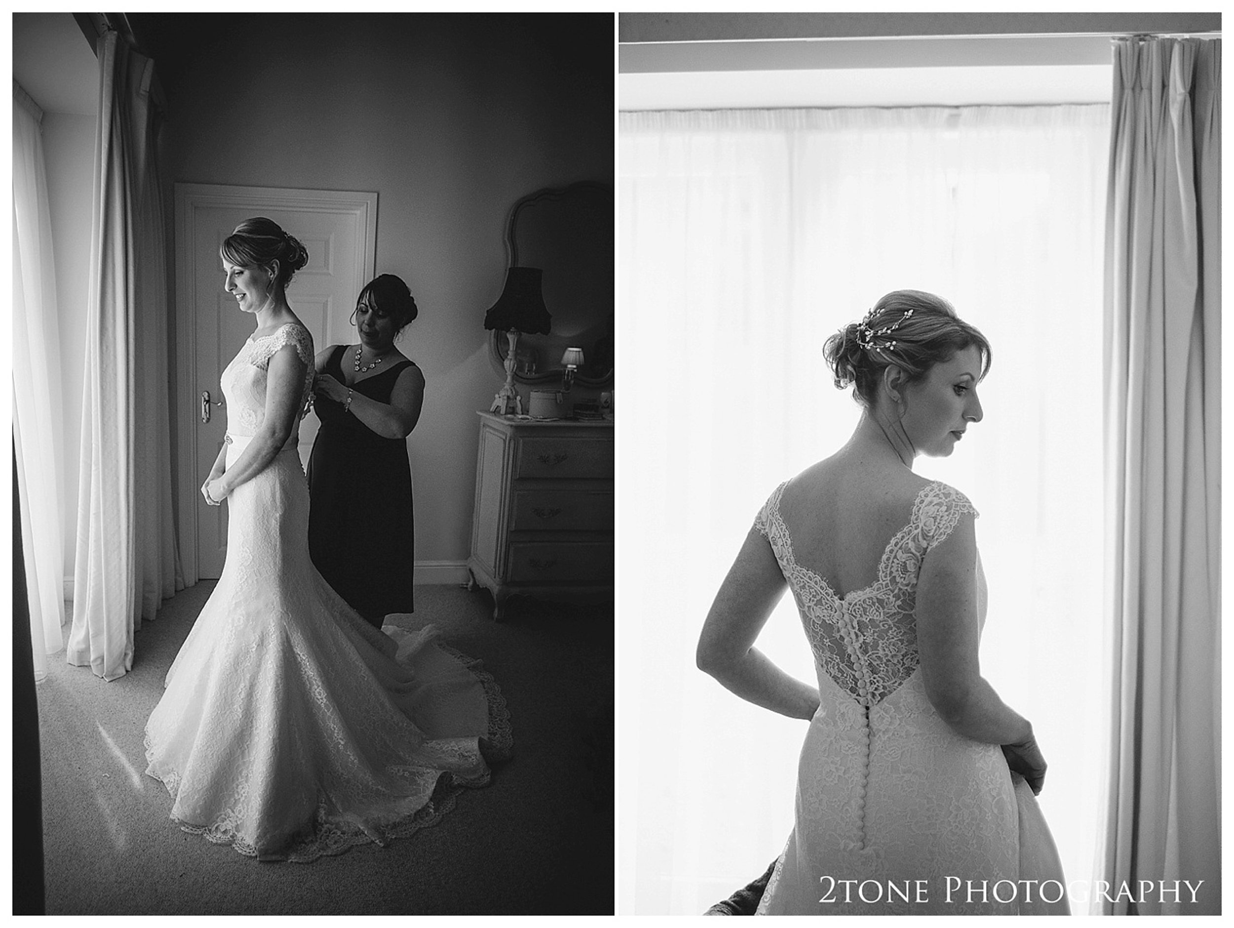  Bridal preparations.  Eshott Hall wedding photographs by wedding photographers based in Durham and the North East.  www.2tonephotography.co.uk. 