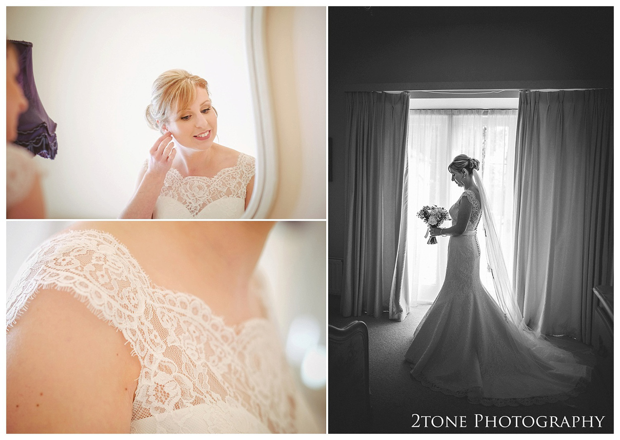  Bridal preparations.  Eshott Hall wedding photographs by wedding photographers based in Durham and the North East.  www.2tonephotography.co.uk. 