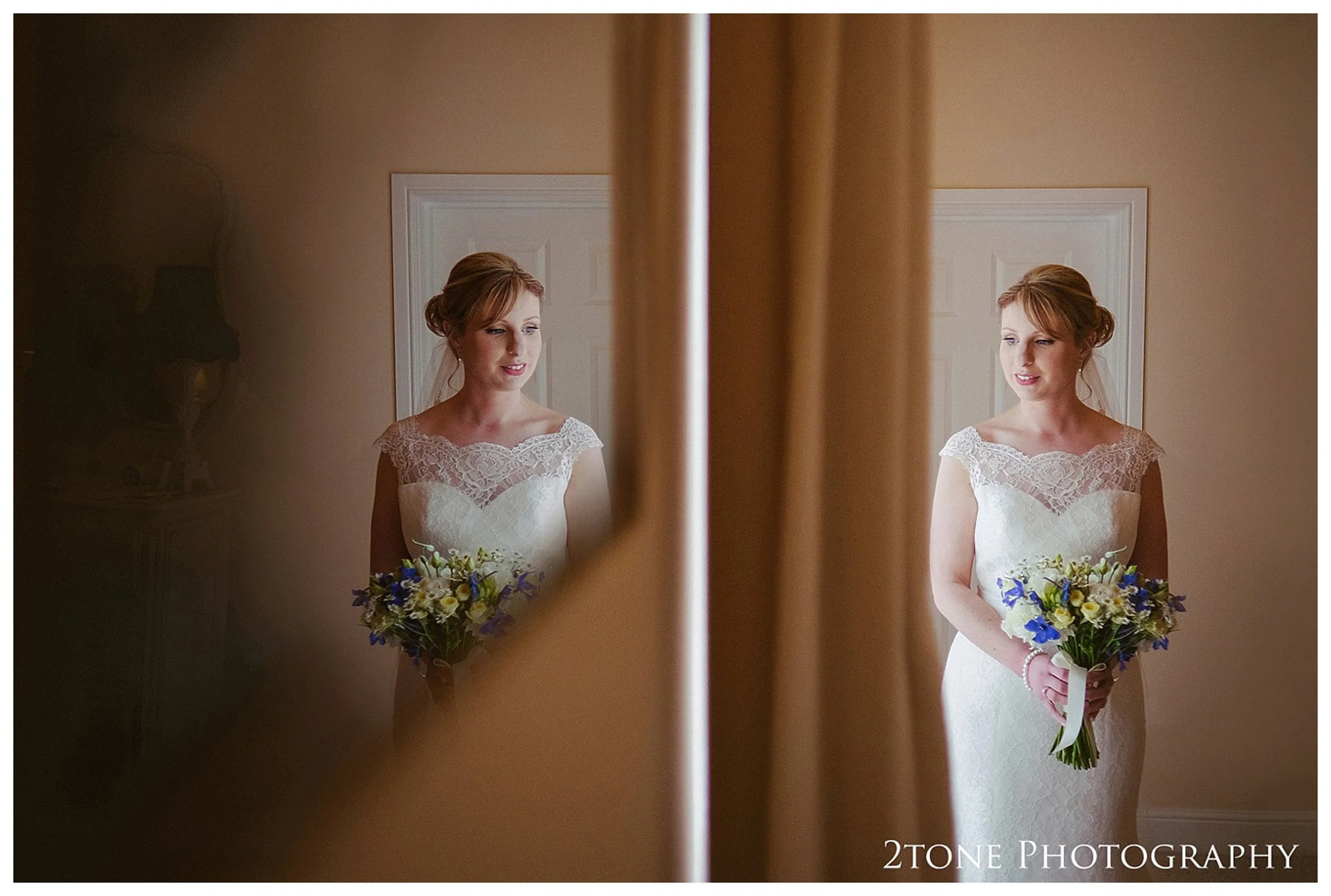 Bridal preparations. Eshott Hall wedding photographs by wedding photographers based in Durham and the North East. www.2tonephotography.co.uk.