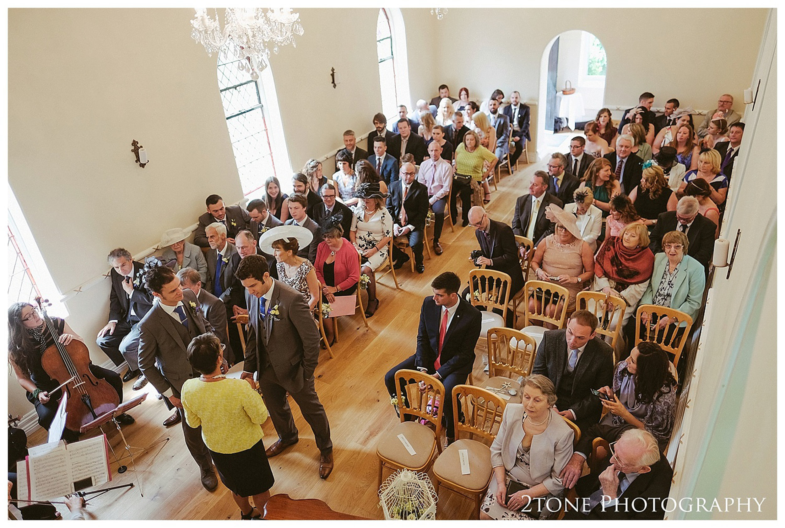  A reading Room ceremony.  Eshott Hall wedding photographs by wedding photographers based in Durham and the North East.  www.2tonephotography.co.uk. 