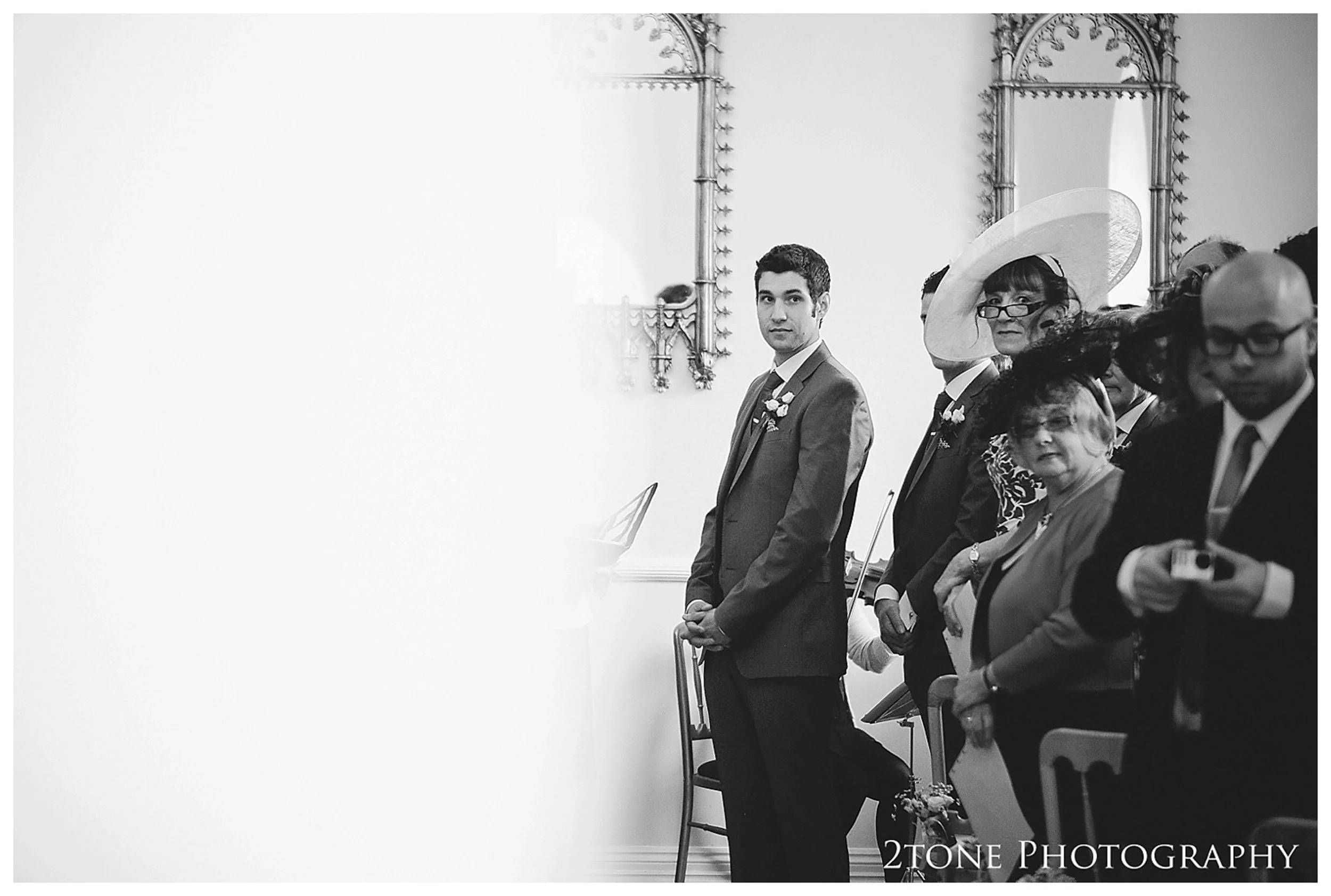 A reading Room ceremony. Eshott Hall wedding photographs by wedding photographers based in Durham and the North East. www.2tonephotography.co.uk.