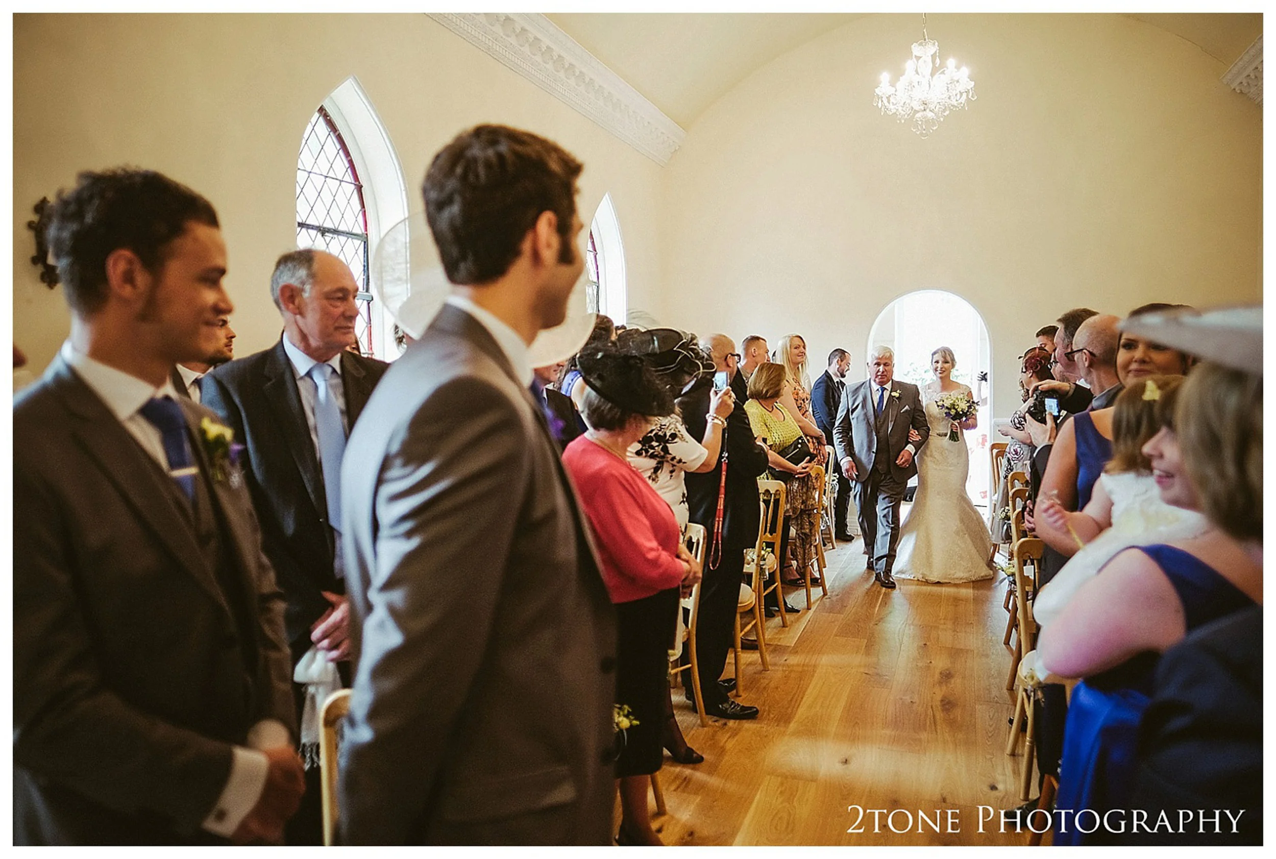 A reading Room ceremony. Eshott Hall wedding photographs by wedding photographers based in Durham and the North East. www.2tonephotography.co.uk.