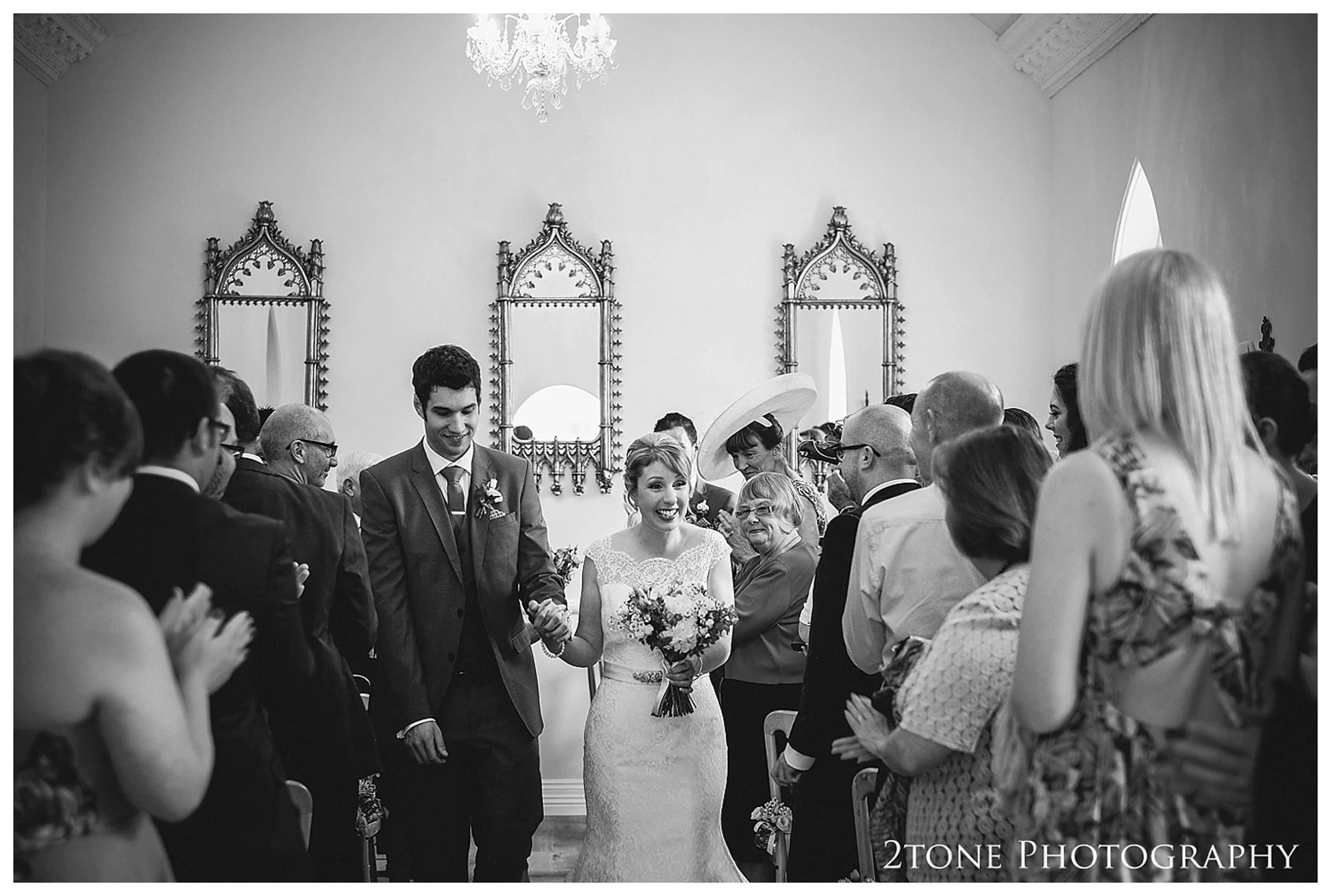 A reading Room ceremony. Eshott Hall wedding photographs by wedding photographers based in Durham and the North East. www.2tonephotography.co.uk.