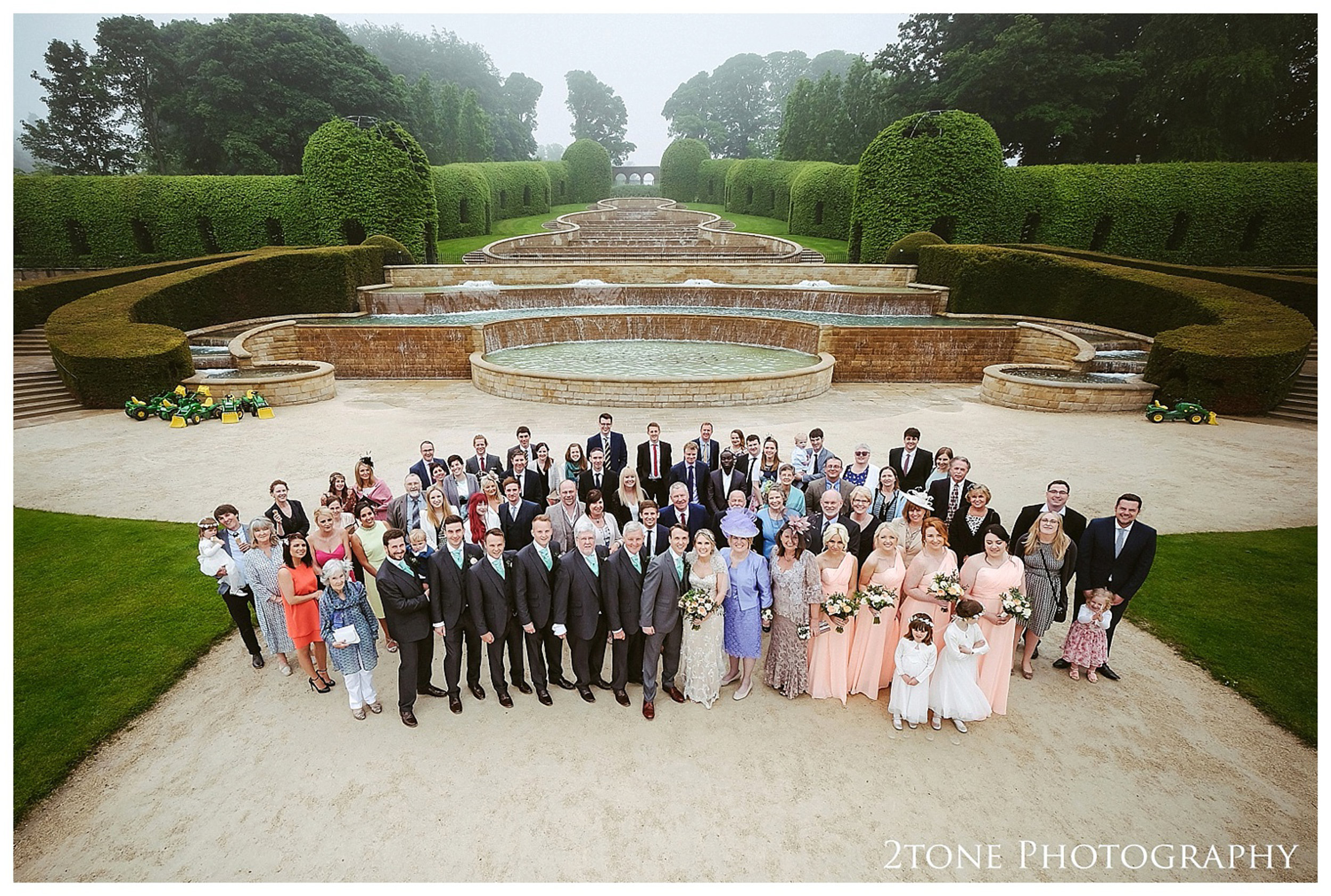 Wedding photography at the Alnwick Garden by www.2tonephotograph