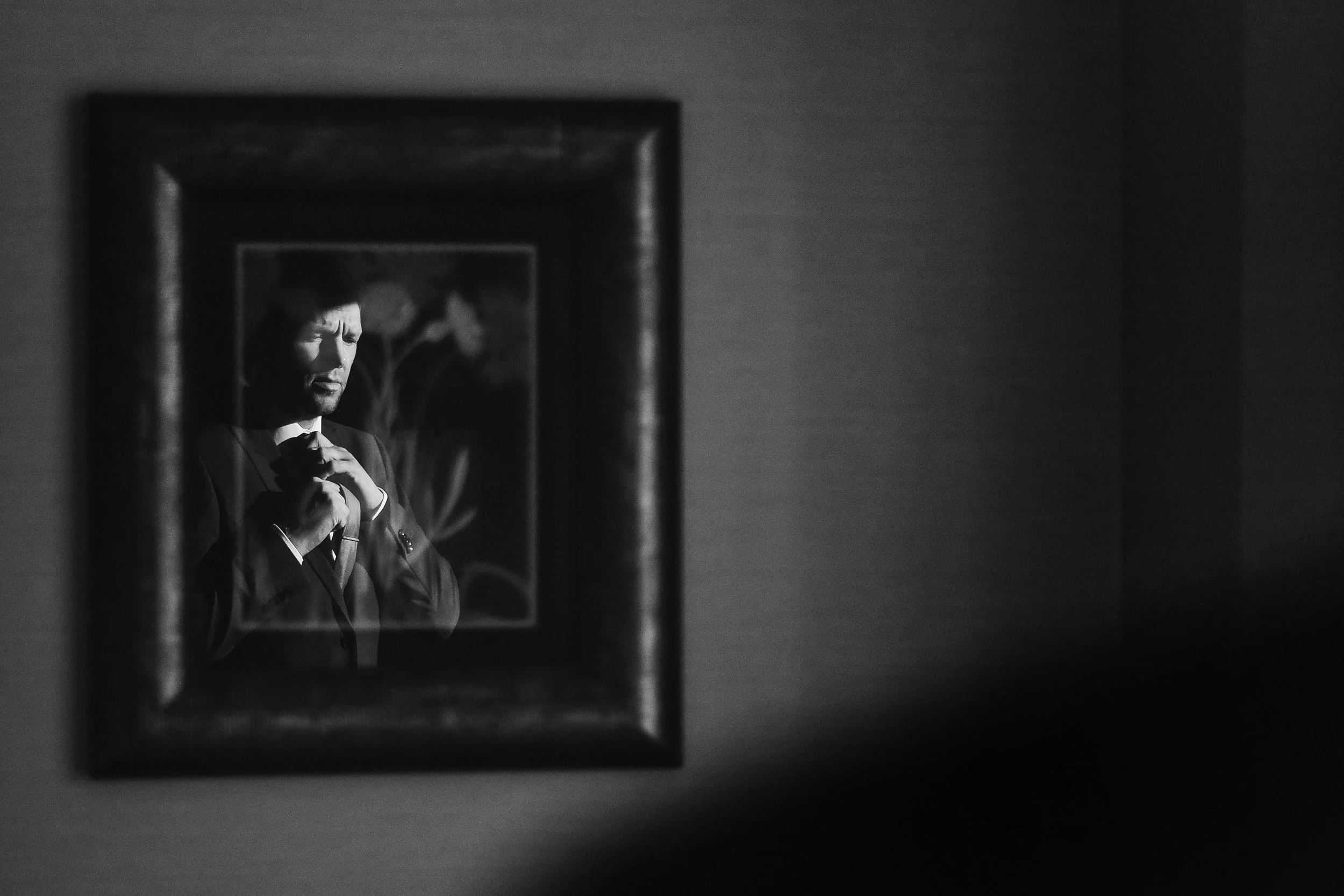 2tone Photography Groom Portrait Reflection Wedding Preparation.jpg.jpg