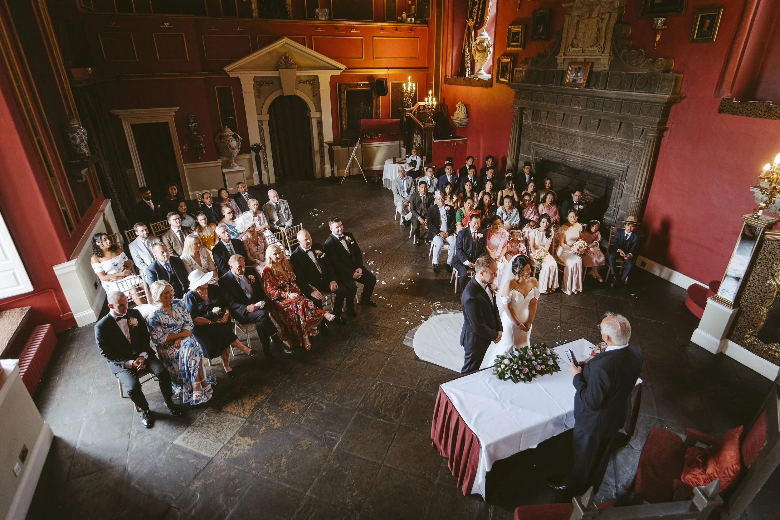 2tone Photography Lumley Castle Wedding Ceremony in Barons Hall.jpg