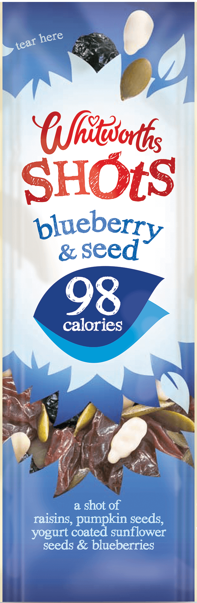 Whitworths Shots - Blueberry & Seed (98 calories)