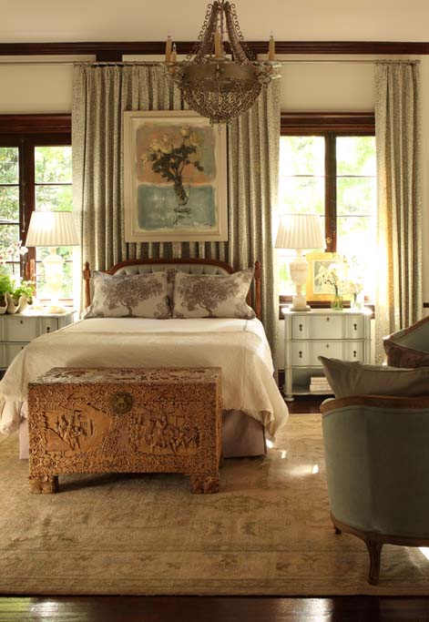 In my room at the 2014 Atlanta Symphony Showhouse, I used a tranquil palette of pale blue, blush, and lavender for a young lady's retreat.