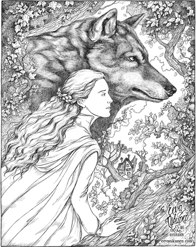 Red Riding Hood Grimm Fairytales. Copyright © Eeva Nikunen 2019. All rights reserved.