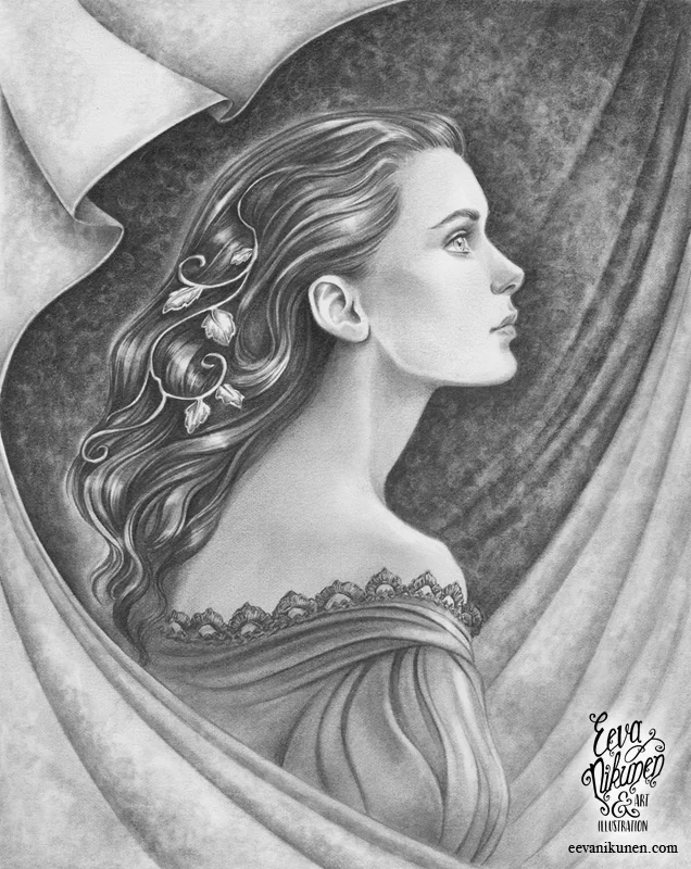 The Autumn Princess. Fantasy art. Copyright © Eeva Nikunen 2019. All rights reserved.
