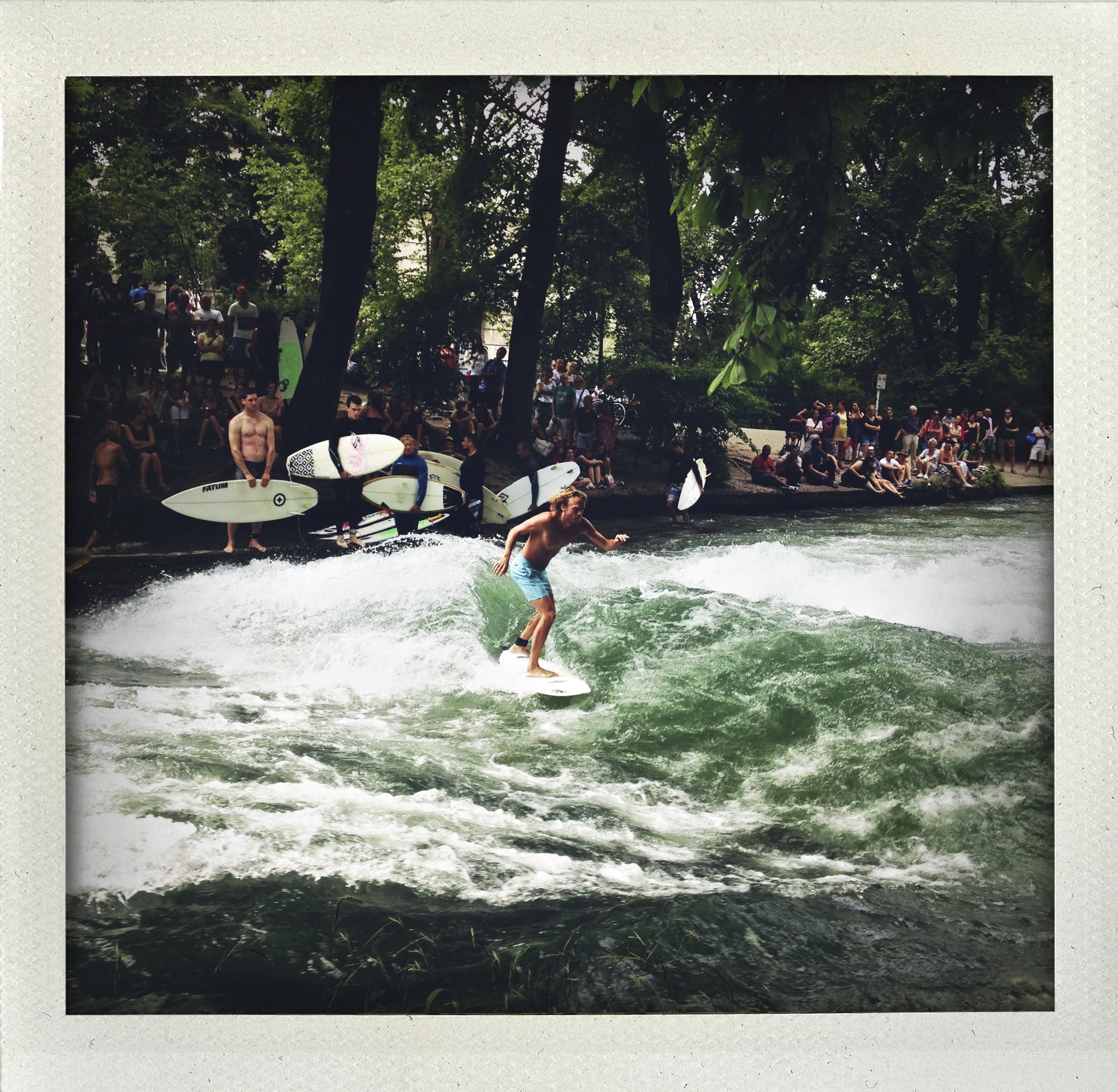 Permission to surf the river.