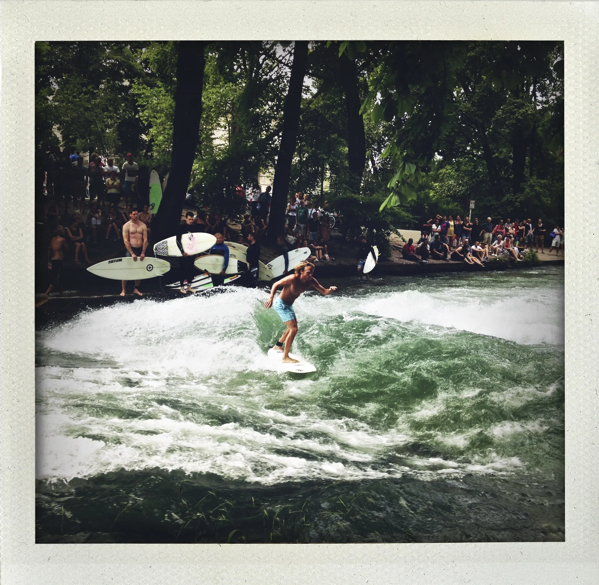 Permission to surf the river.