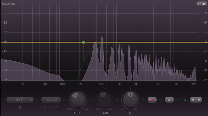 See this mess below 200hz on this synth lead? Chop it!
