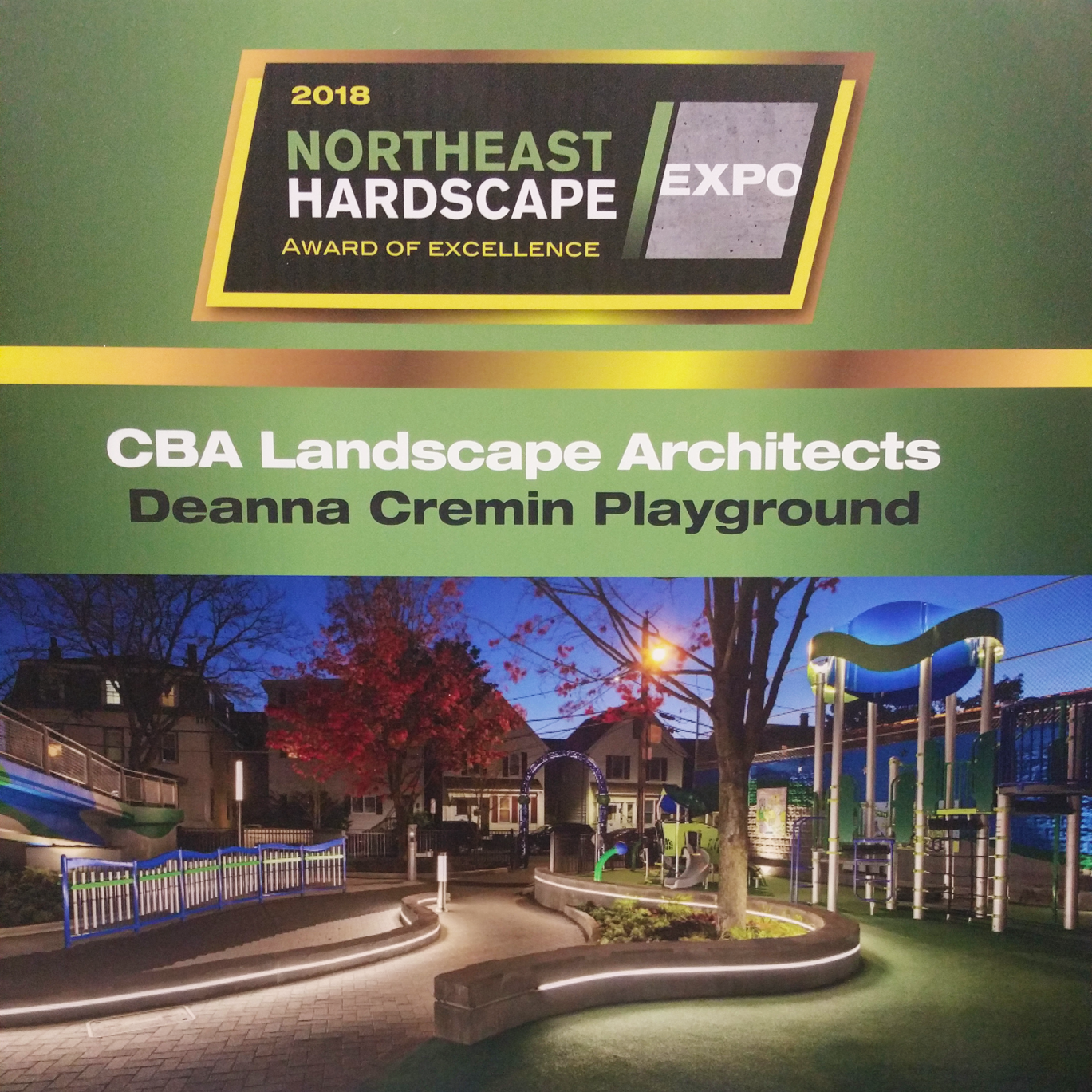 Cremin Playground wins 2018 Northeast Hardscape Award of Excellence