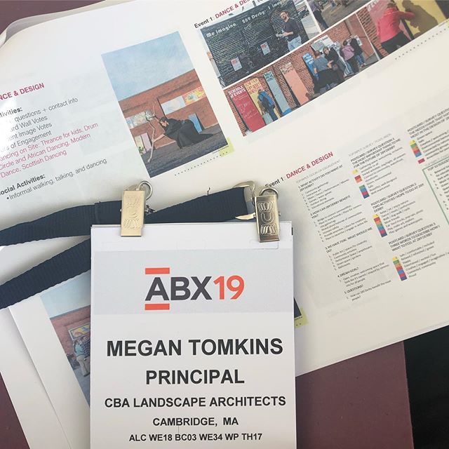 It&rsquo;s ABX19 time! CBA principals Megan and Clara will be presenting a panel titled New Strategies in Social Placemaking today. It&rsquo;s going to be a fun one! @bsaaia @abxboston @bslaoffice #abx2019 #placemaking #thisislandscapearchitecture #m