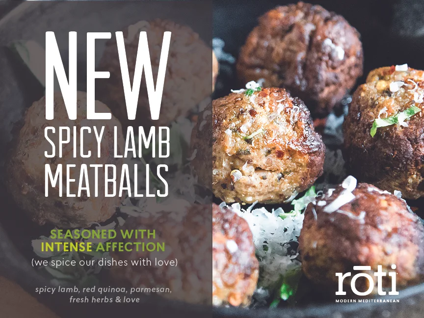 Spicy Meatballs Greet Sign