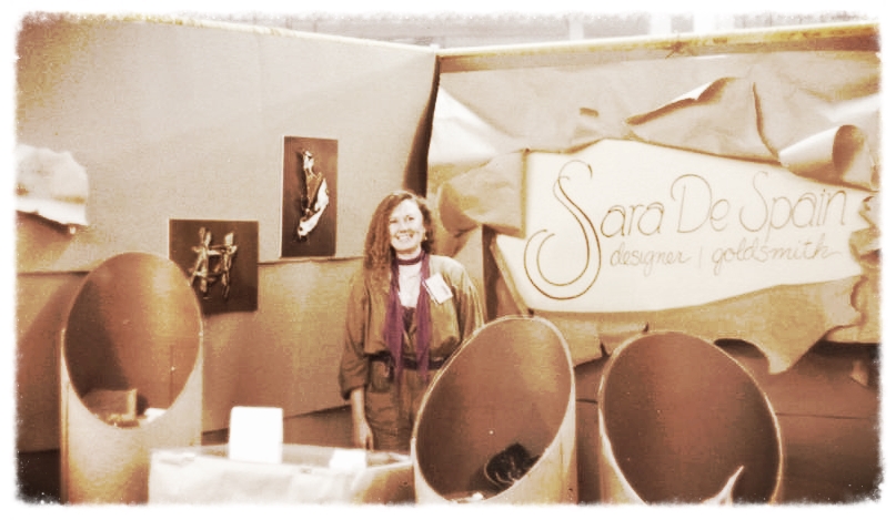 Sara at one of her early jewelry shows.