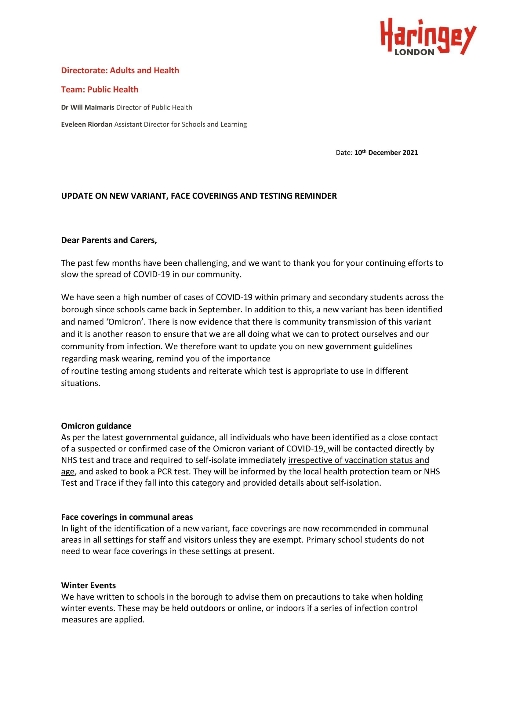 important-covid19-update-letter-from-haringey-council-earlsmead