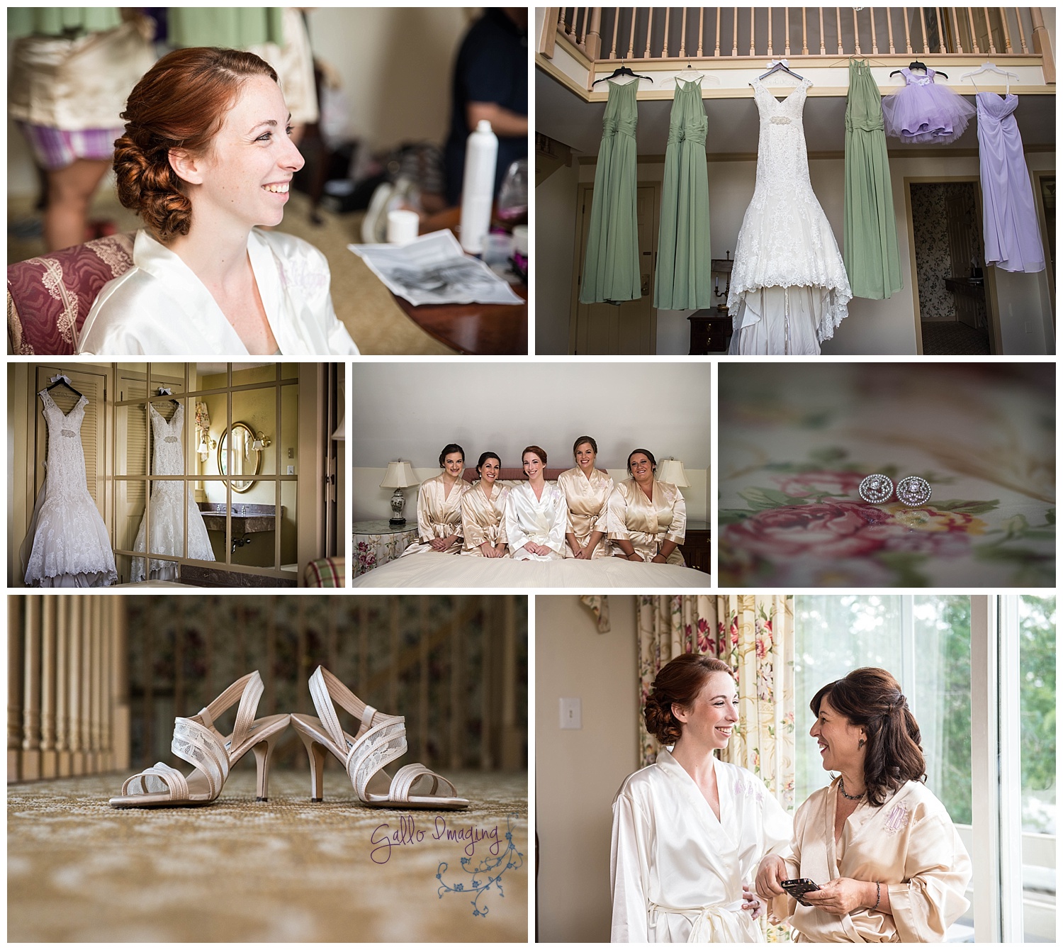 Danielle and her bridesmaid got married at the gorgeous Golden Plough Inn in Peddler's Village, I love the spacious room with lots of natural light!