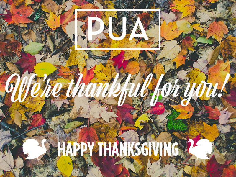 Why we're thankful We're thankful for the meaningful conversations, the beautiful friendships we've made during our 20+ years, the truly inspiring personalities we connect with, the artists we collaborate with and are proud to call family, the people watching from our DC store location (it inspires us to no end :) and the humble thanks we give to all of you for your support and friendship. Happy Thanksgiving to you all, we love you all!