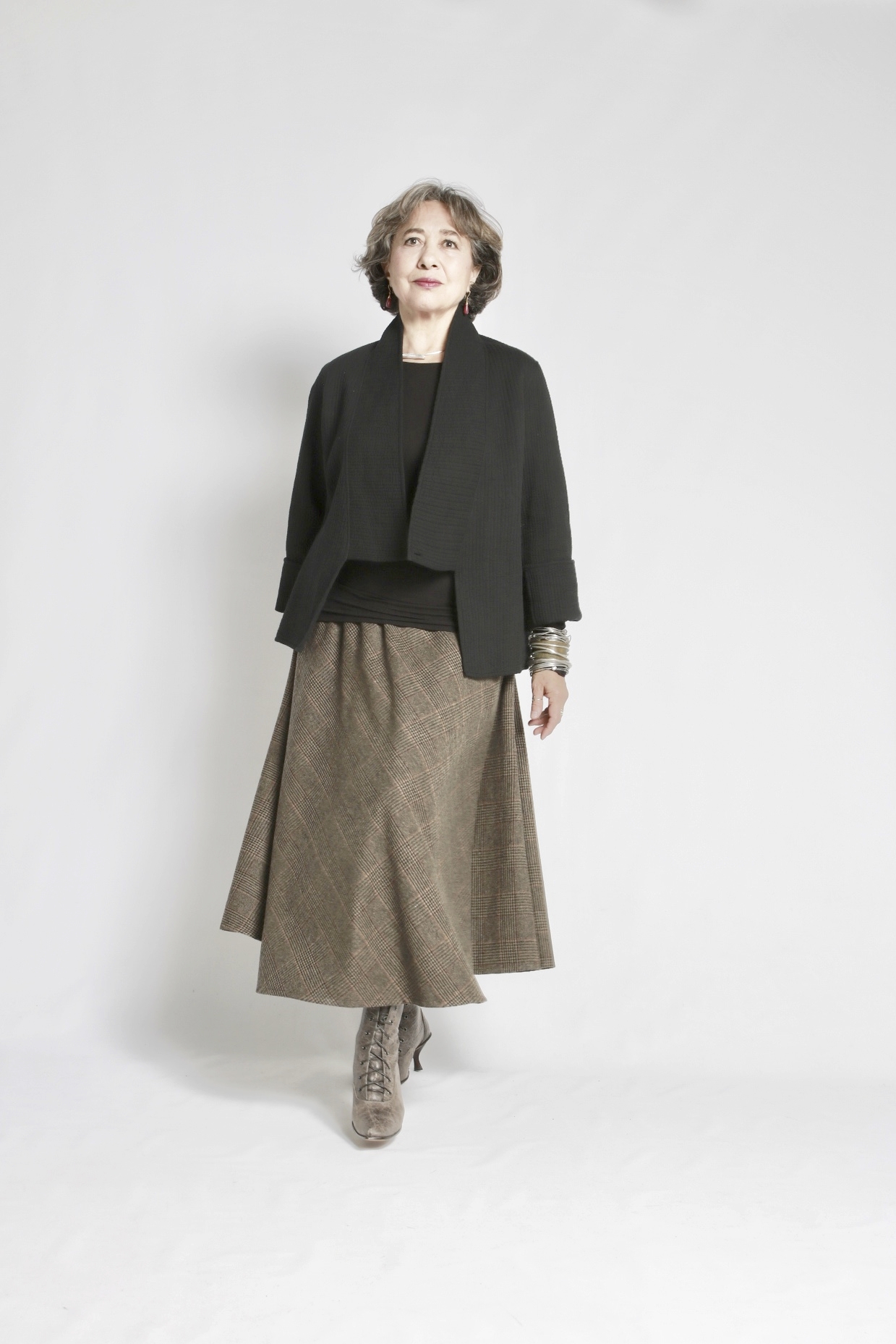 Quilted Silk Monk Jacket
