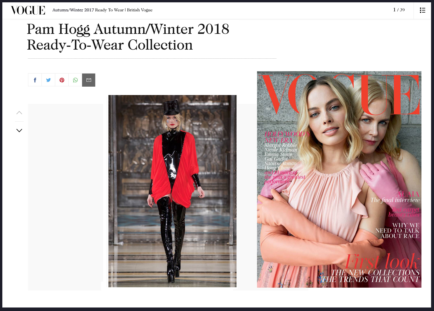 Pam Hogg Autumn Winter 2018 Vogue