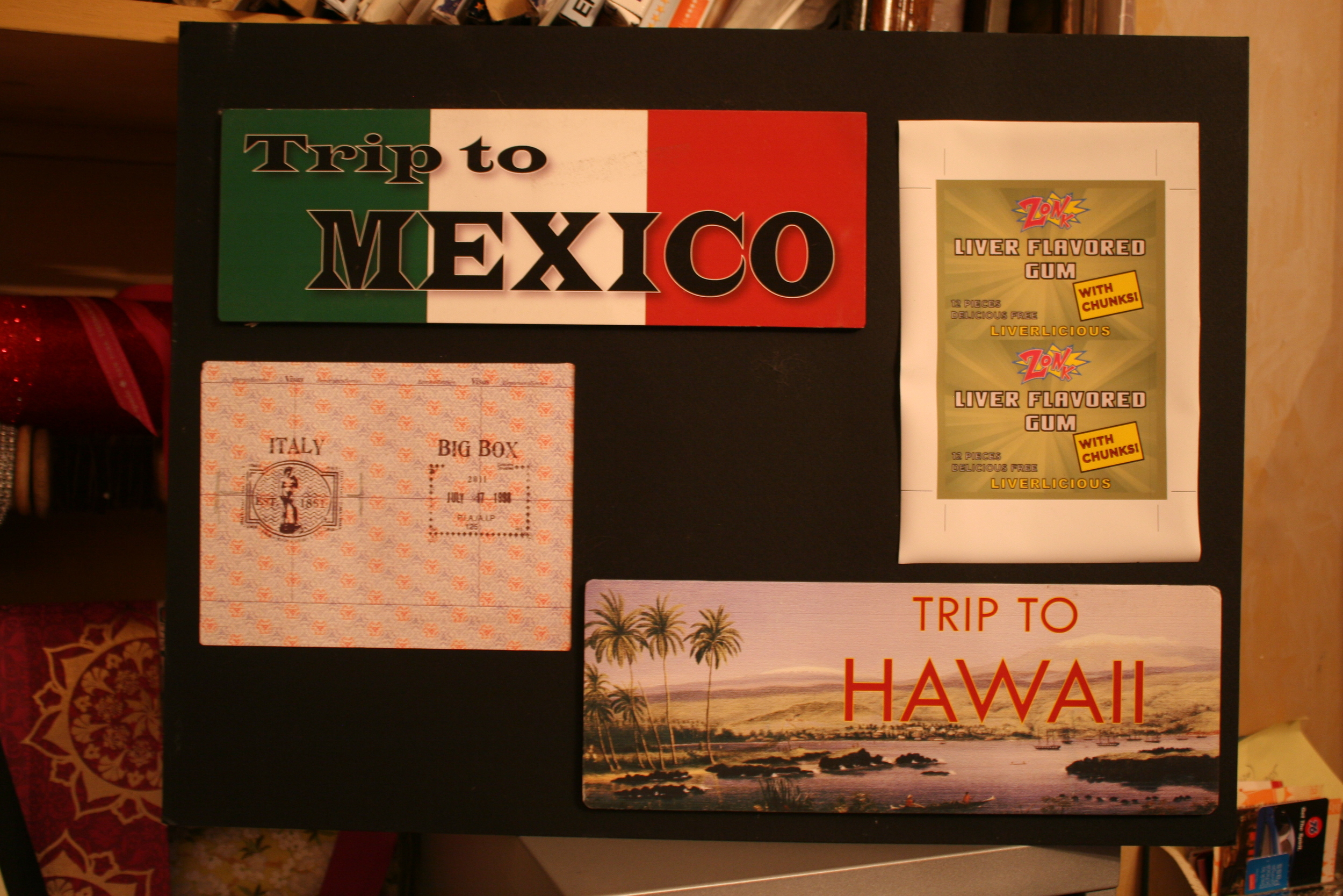 Let Make a Deal - original gum packaging, passport and graphics