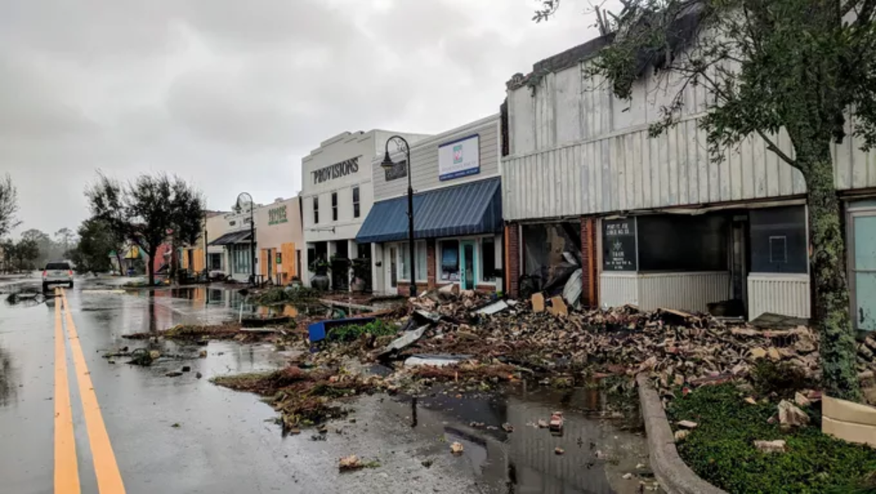 An example of the devastation in Florida following Hurricane Michael