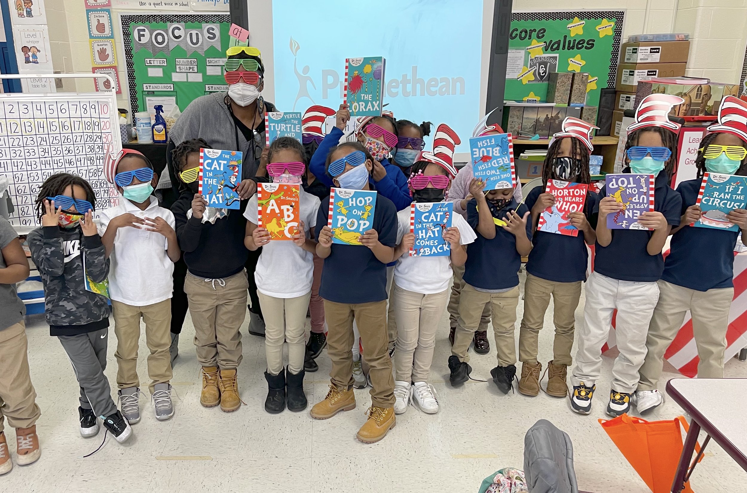 Chamberlain Elementary Kindergarteners&nbsp;Show Off Their New Books for&nbsp;Dr. Seuss's Birthday!