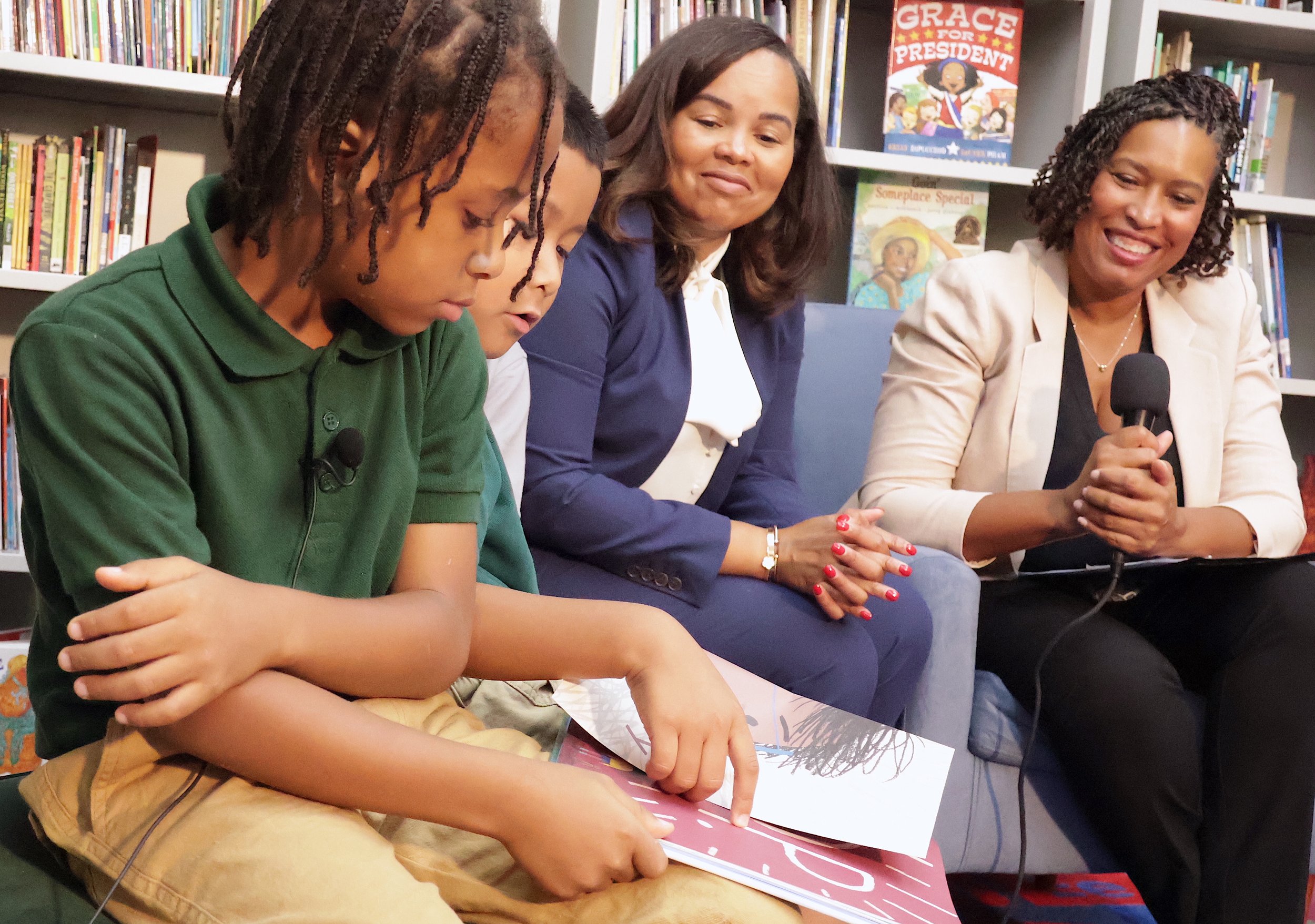  Our youngest scholars at Friendship Ideal Elementary get a chance to read to DC's mayor.Photo by Mishell Gross, junior at Friendship Collegiate Academy.&nbsp; 