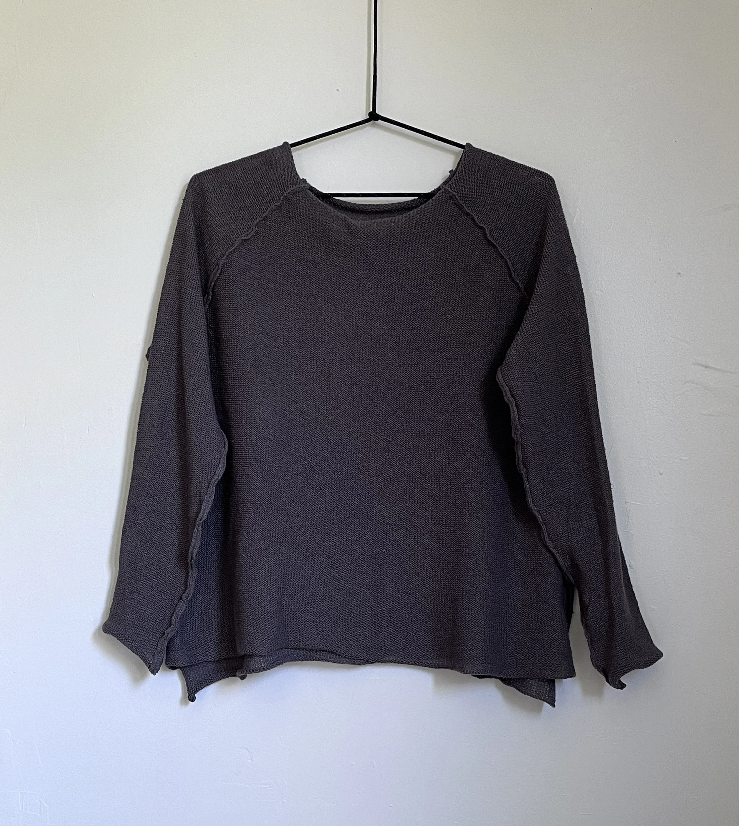 Silk and linen raglan