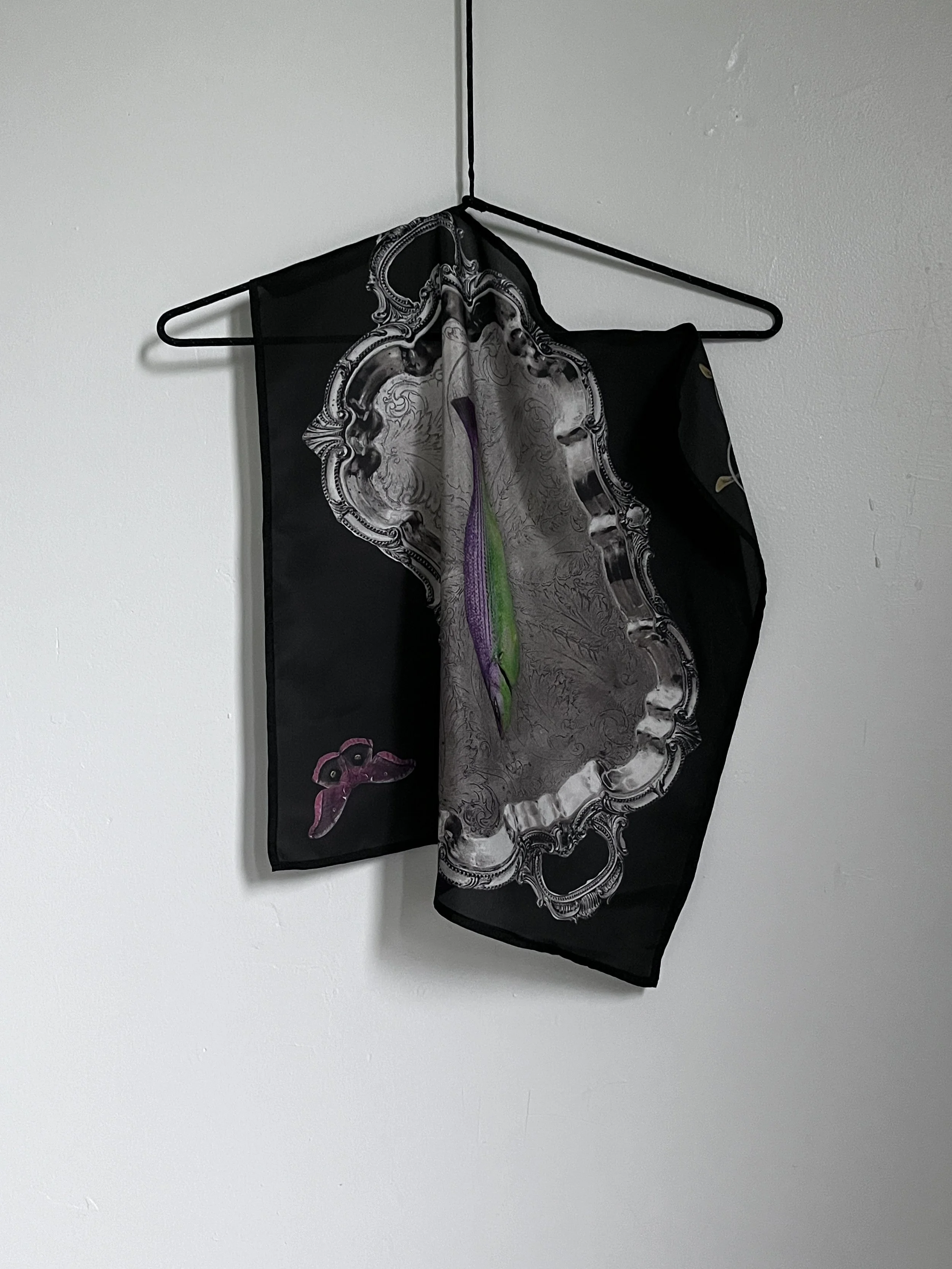 "Fish food" silk handkerchief