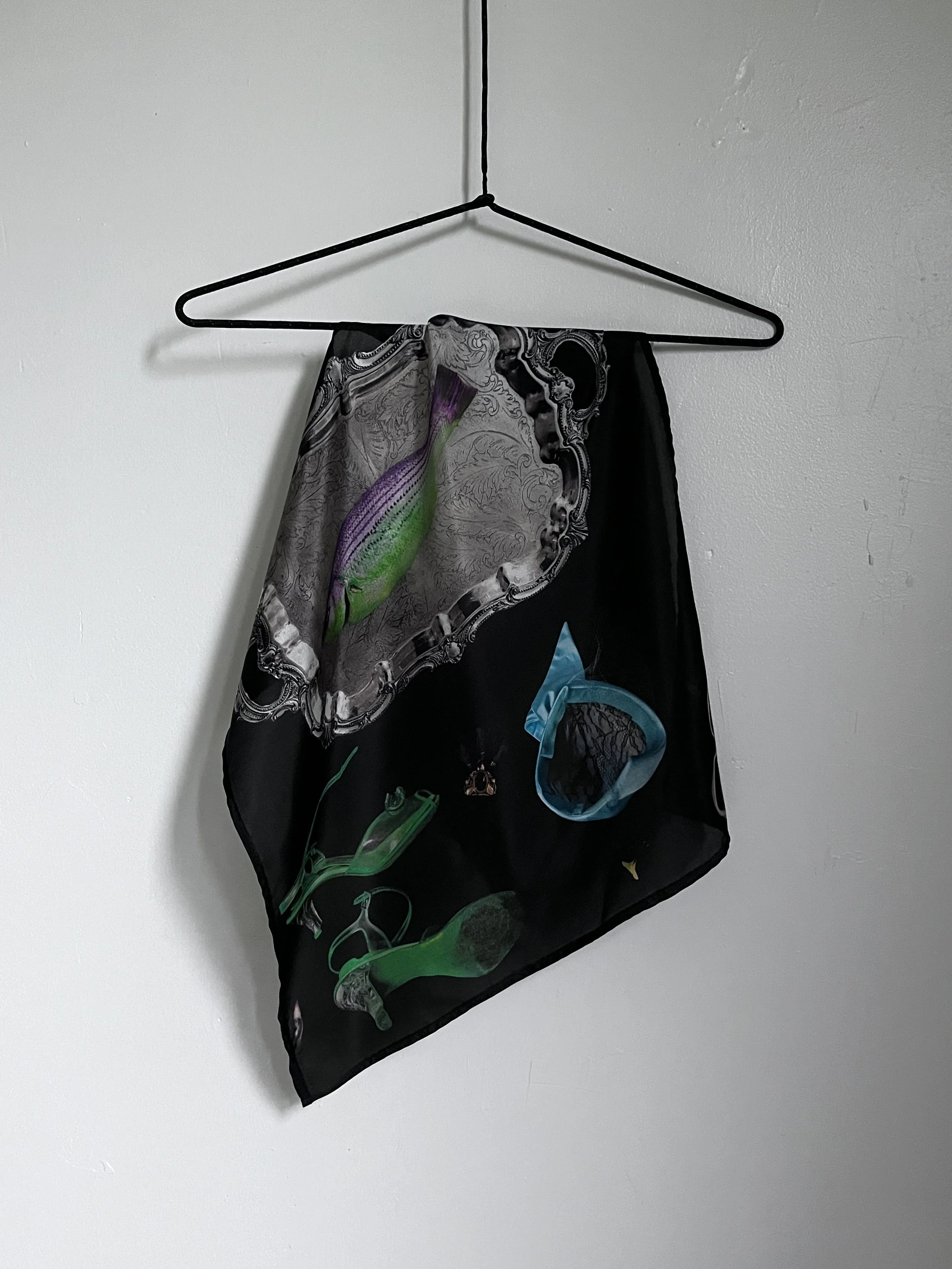 "Dine N' Dash" silk scarf