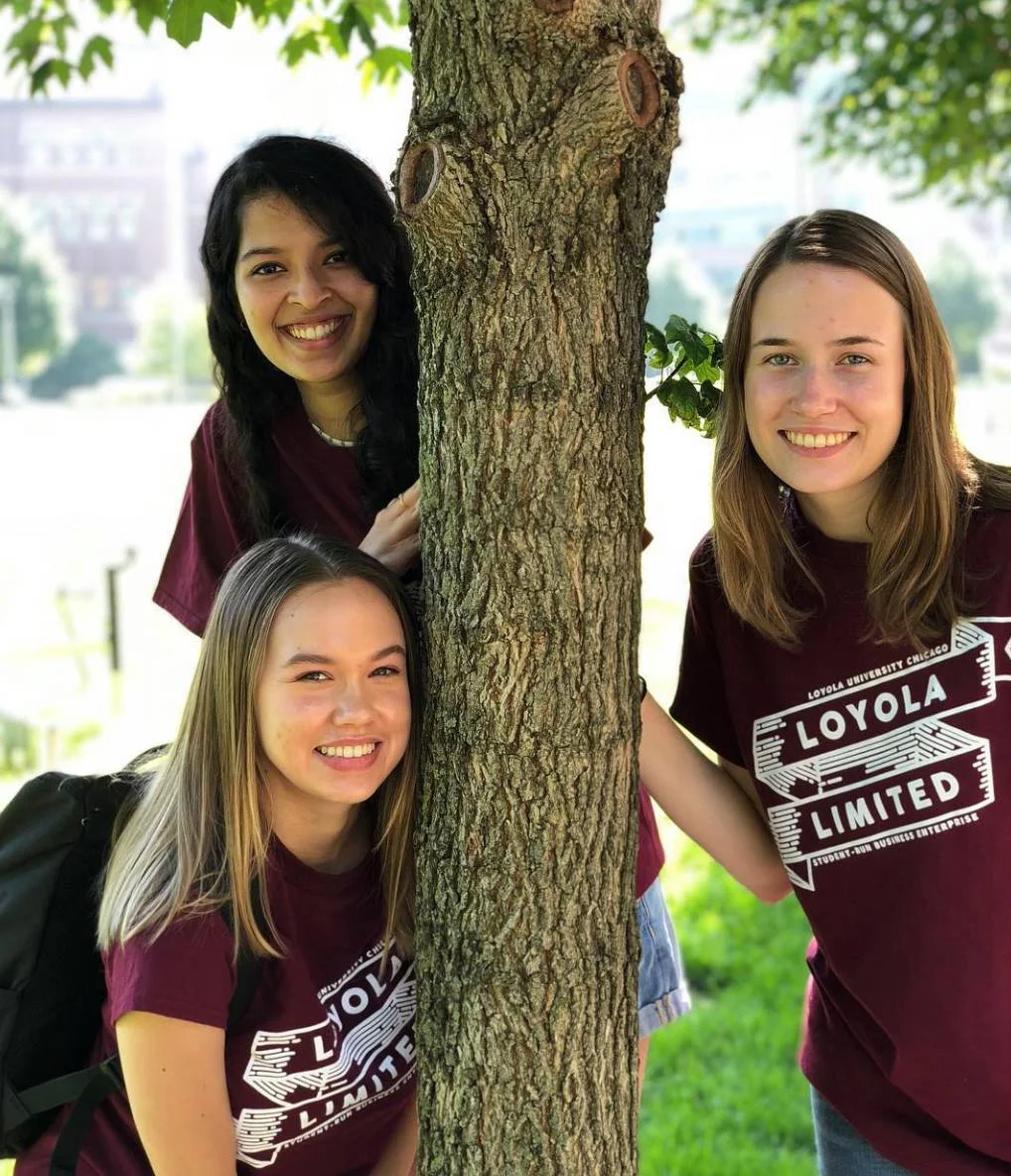 Flats team members Claire, Shona, and Grace.
