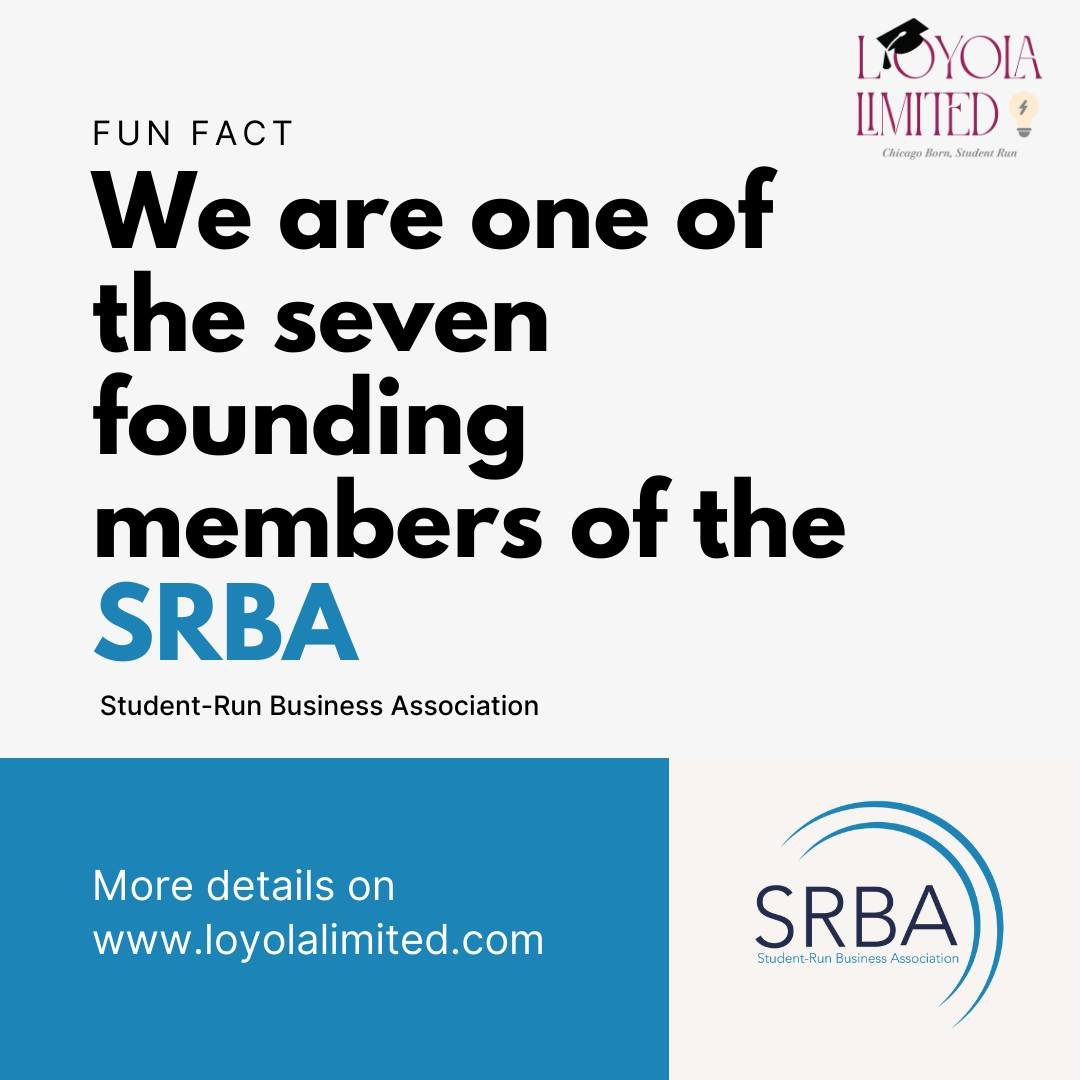 Did you know? Loyola Limited isn't just a student-run business, it's also one of the seven founding members of the SRBA! 💼🎓 @srbassociation 

By aligning with like-minded peers in the SRBA, Loyola Limited gains access to a network of resources, ins