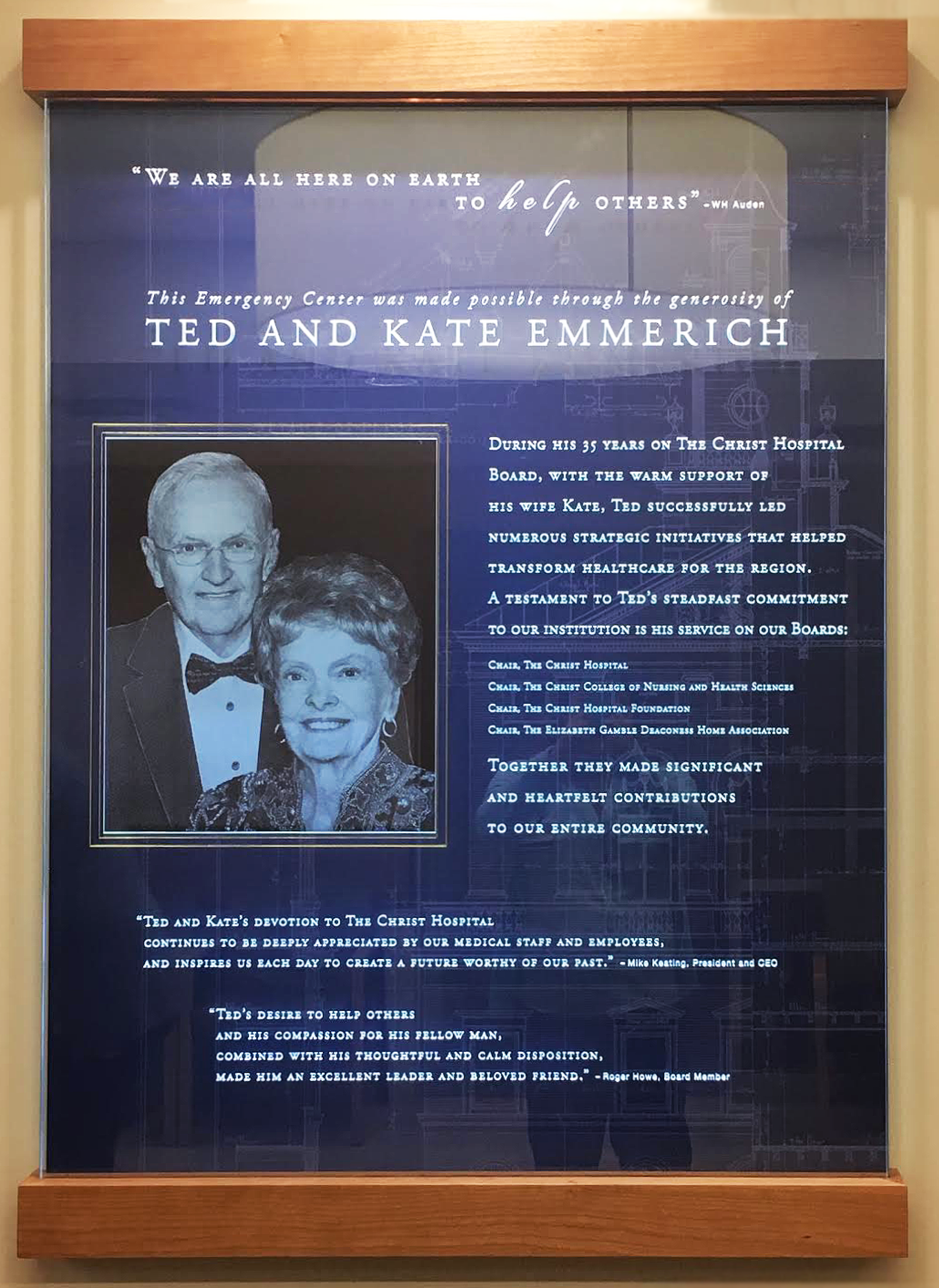 The Christ Hospital – Ted and Kate Emmerich Tribute