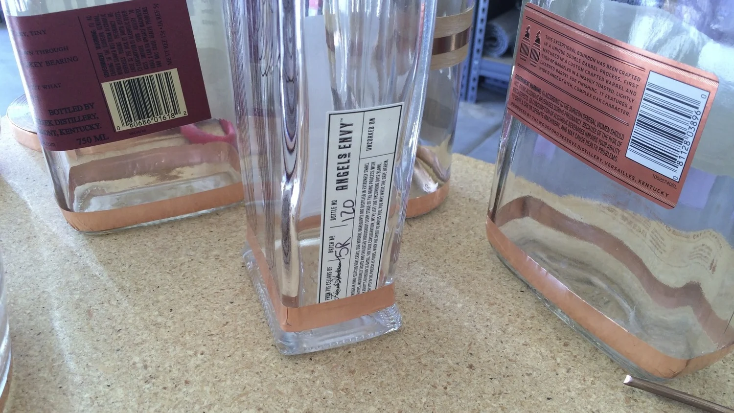 Copper Tape on Bases of Outside Bottles