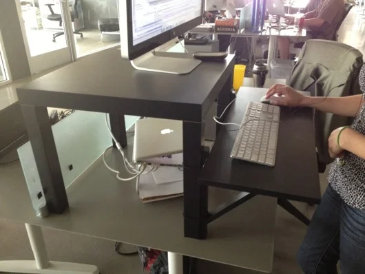 Standing Desk Improvisation Inspiration with Little Perspiration