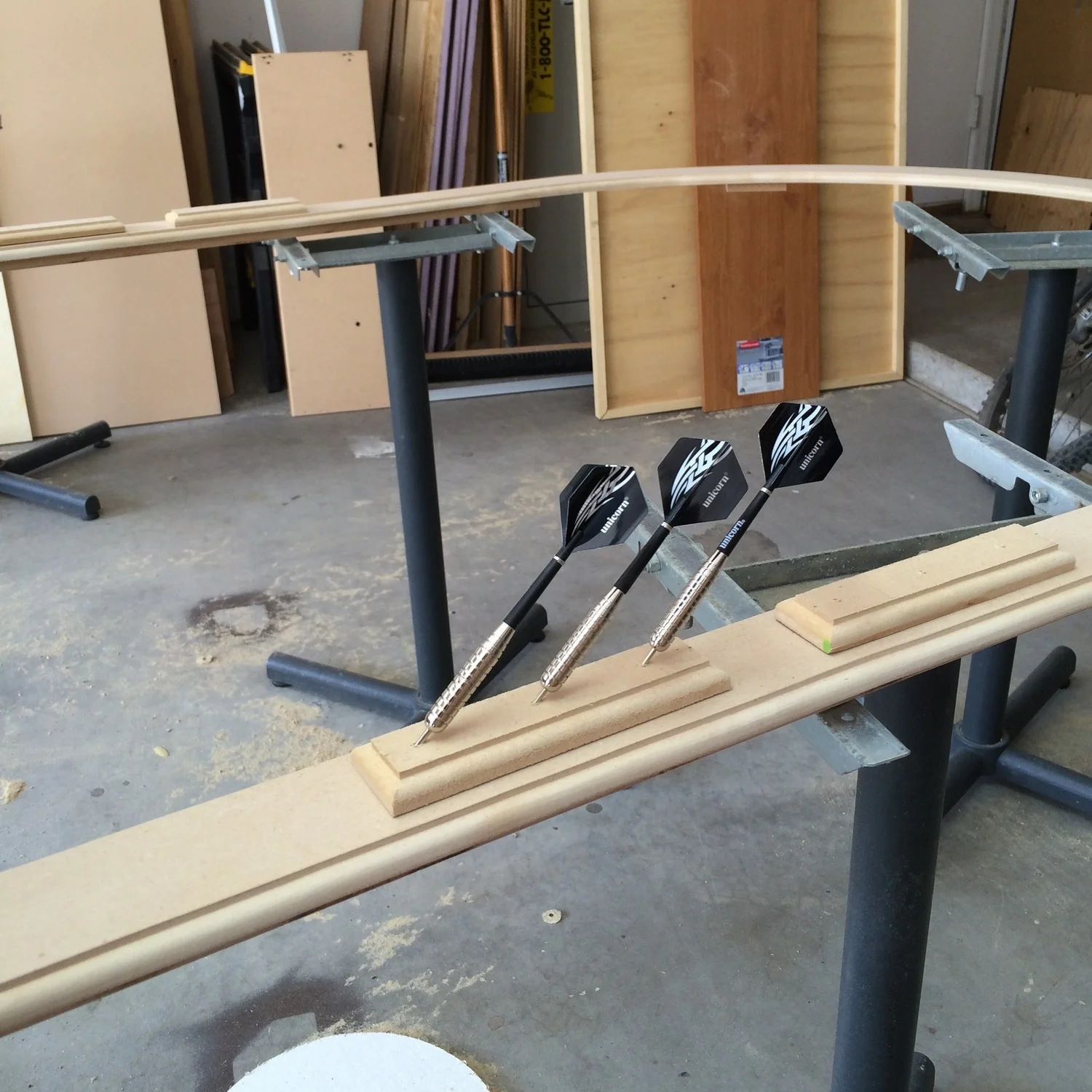 I used whatever router bit seemed fancy and also placed holders on the sides