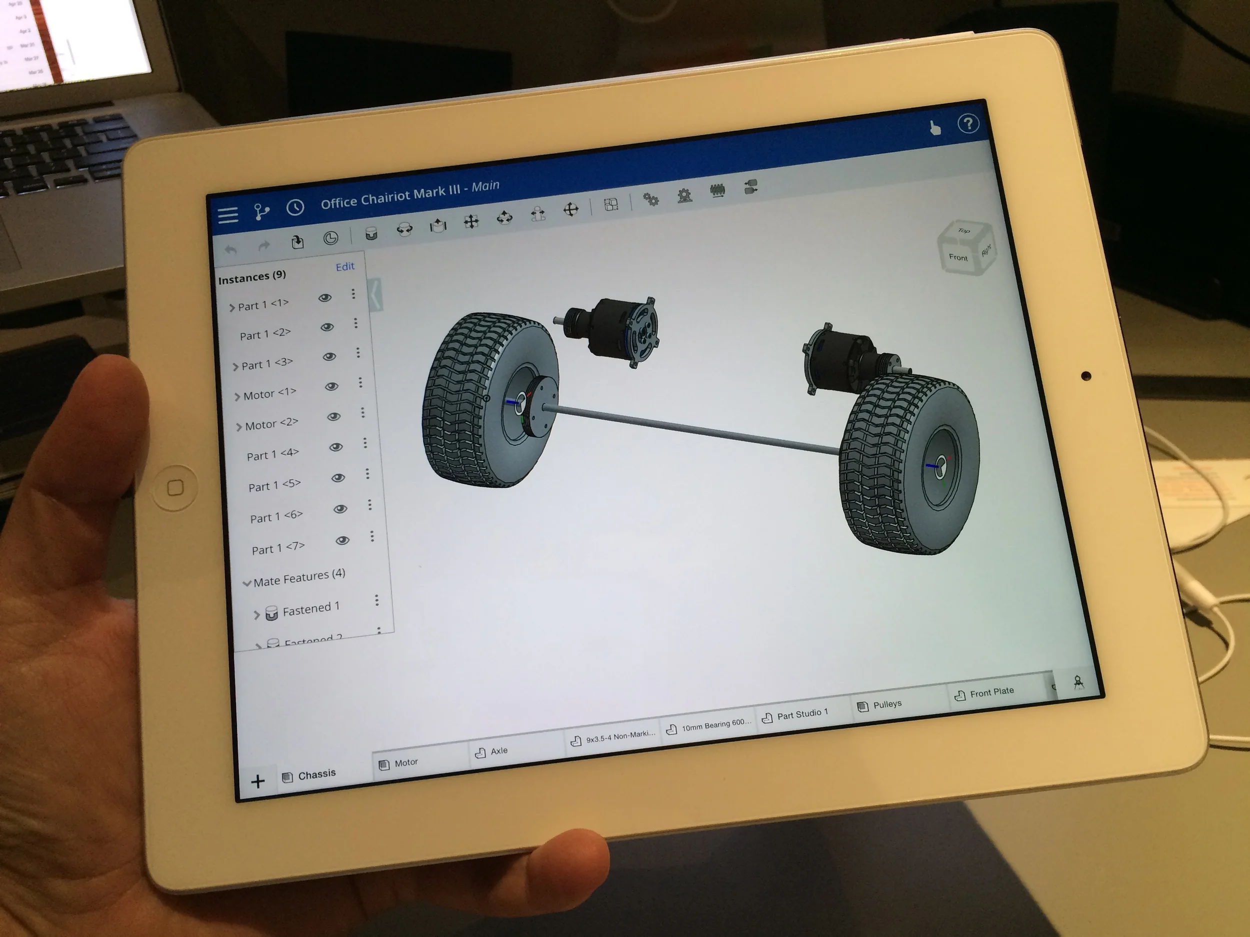 Onshape running on my iPad
