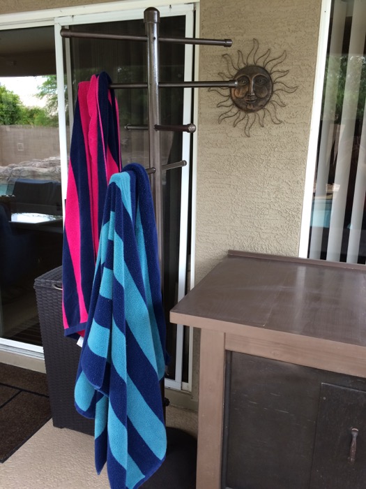 Easy Diy Pvc Poolside Towel Rack Stuffandymakes Com Easy Diy Pvc Poolside Towel Rack, Outdoor Towel Hooks