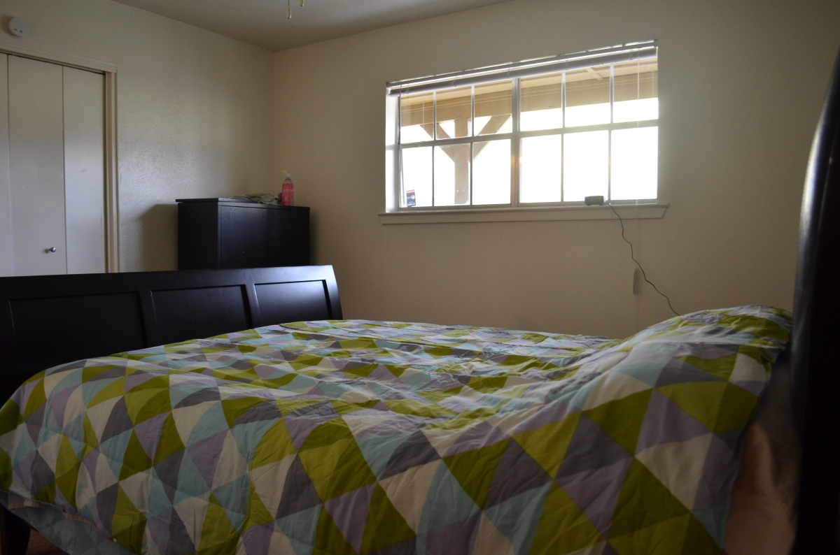 her bedroom complete: no more sleeping on the floor!