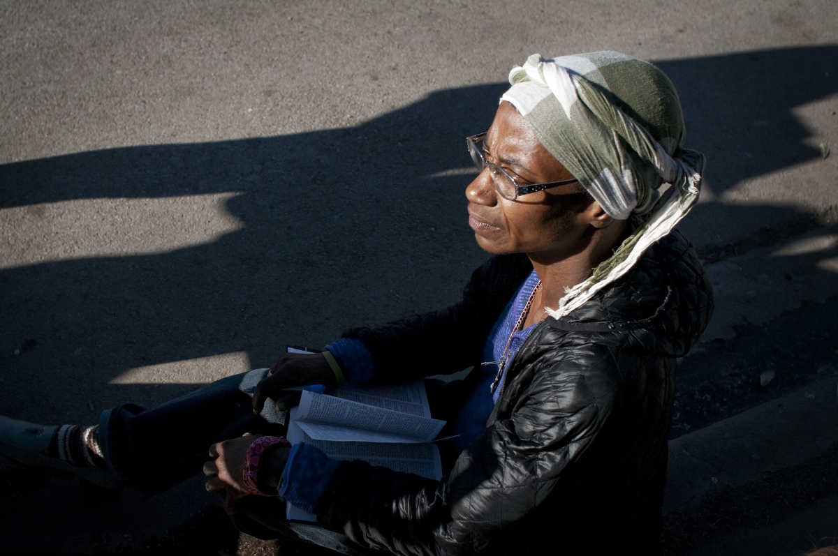 A homeless friend of ours ... just listening