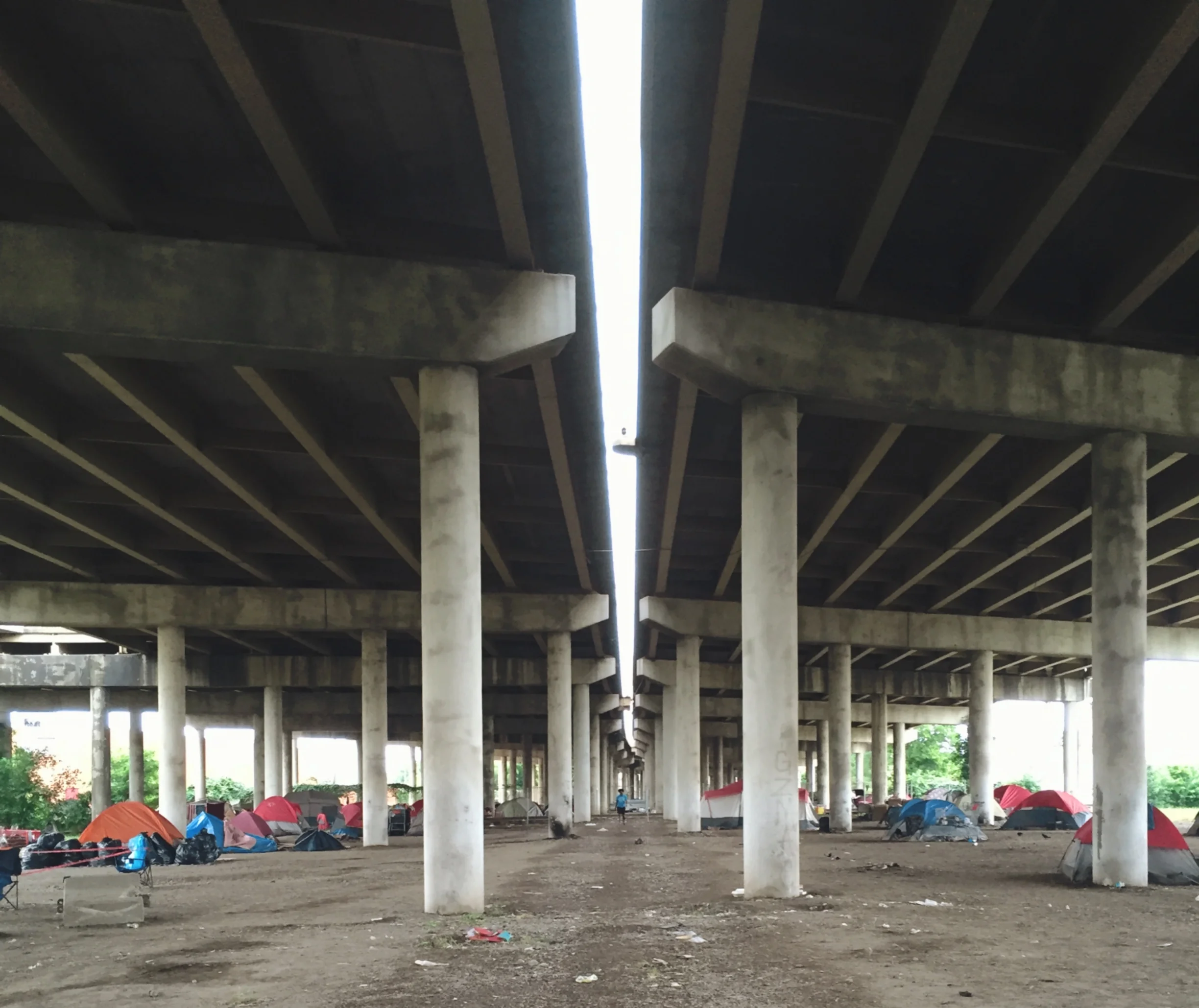 The new home of many of our homeless friends, and one of two remaining homeless encampments.