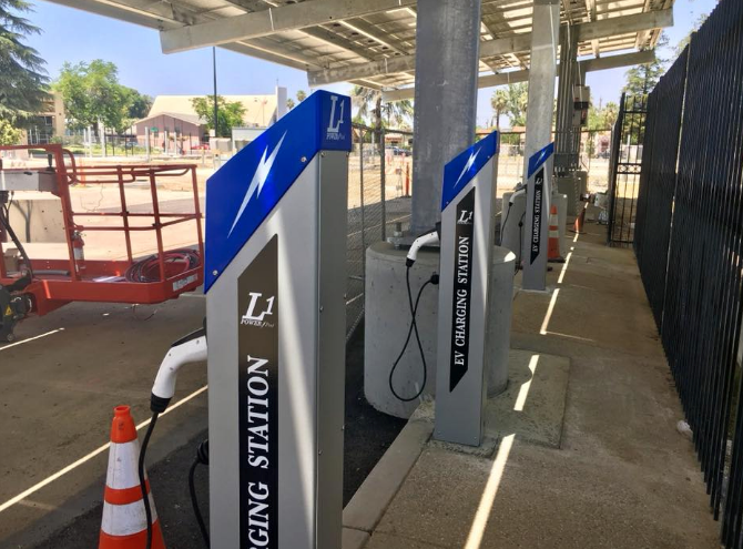 Chargers at Bakersfield Amtrak Station. Photo by: Bill Williams