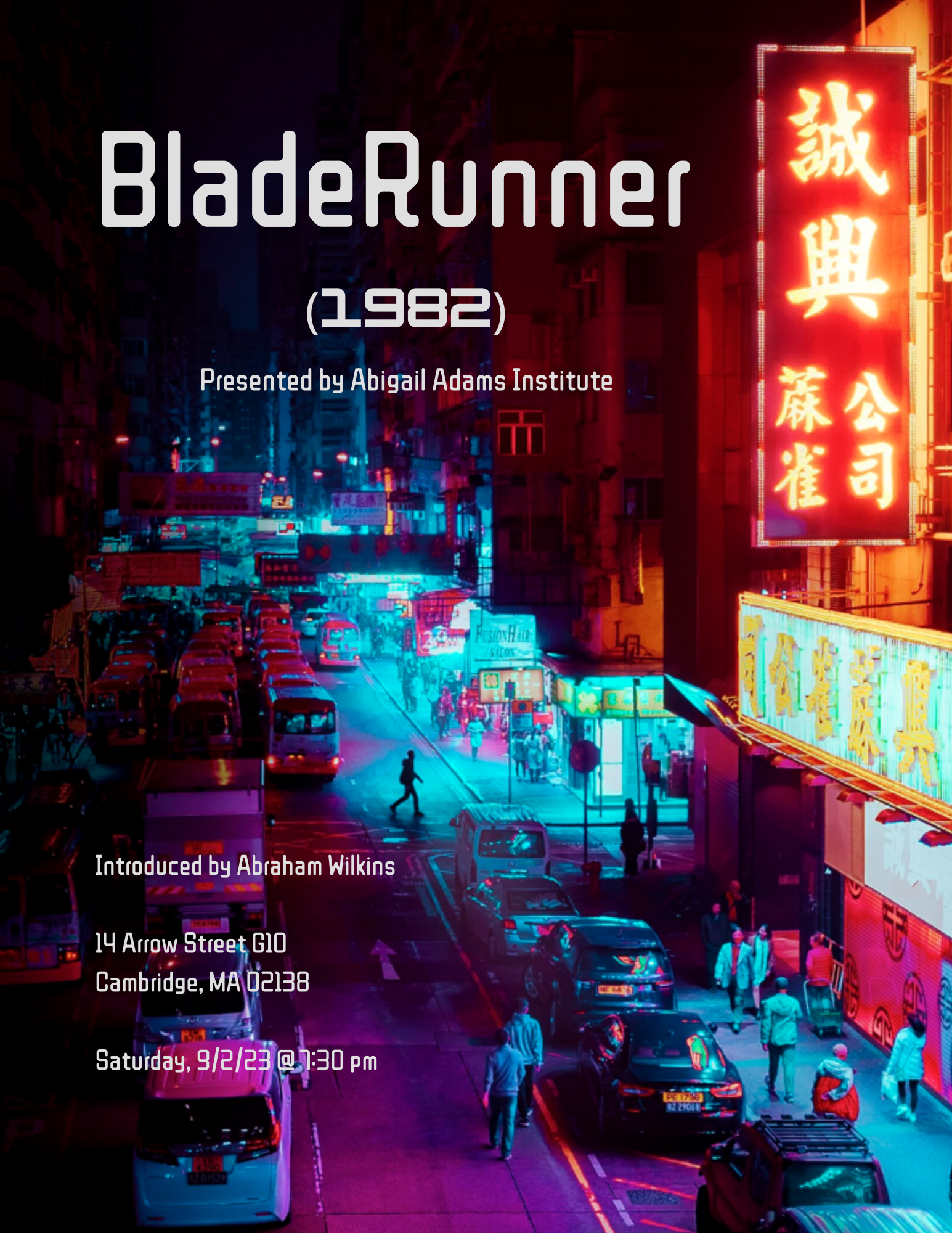 Blade Runner (1982): AAI Film Night