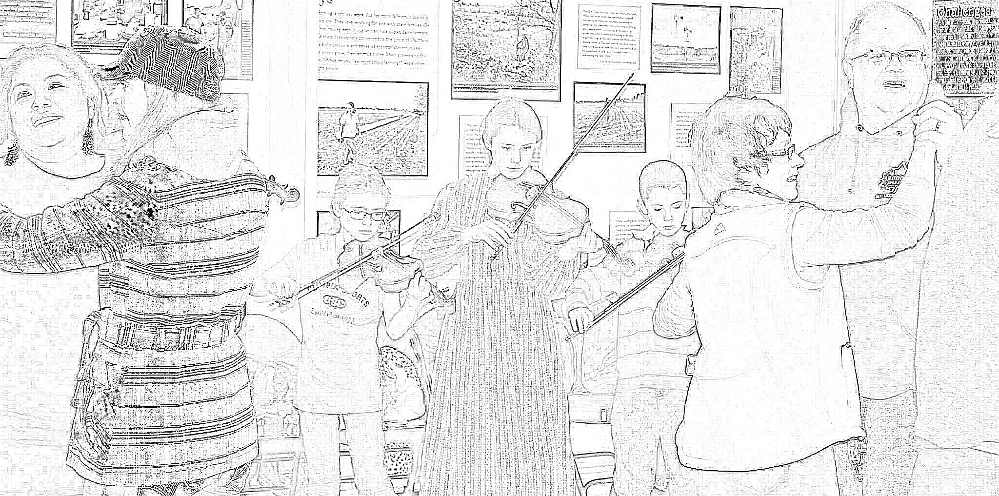 Several Madstop Fiddlers playing the final waltz. (Stauffer photo)